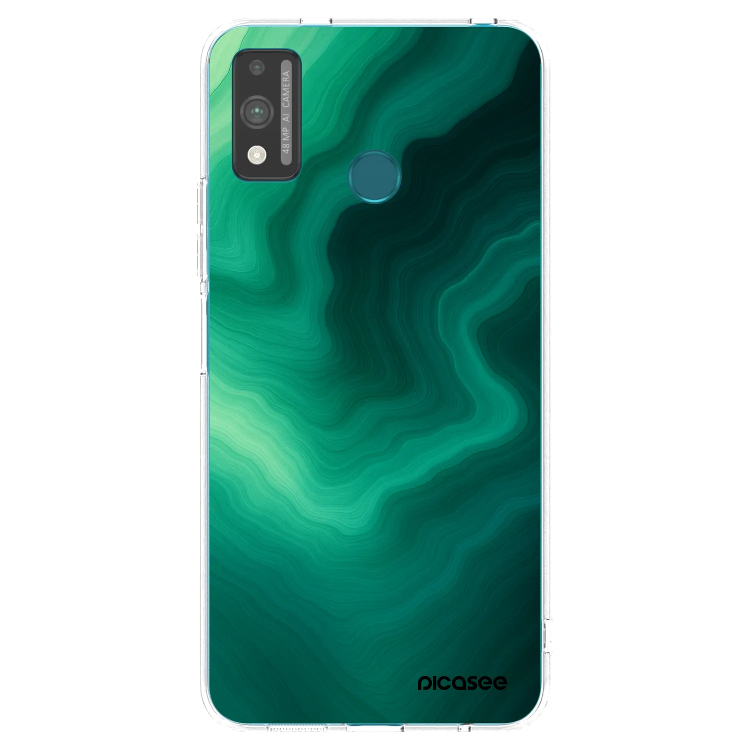 Picasee silikonový průhledný obal pro Honor 9X Lite - Malachite