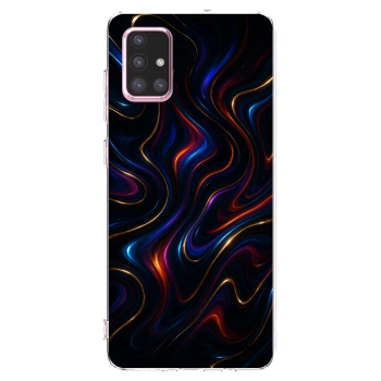 Picasee silikonový průhledný obal pro Samsung Galaxy A71 A715F - Noir
