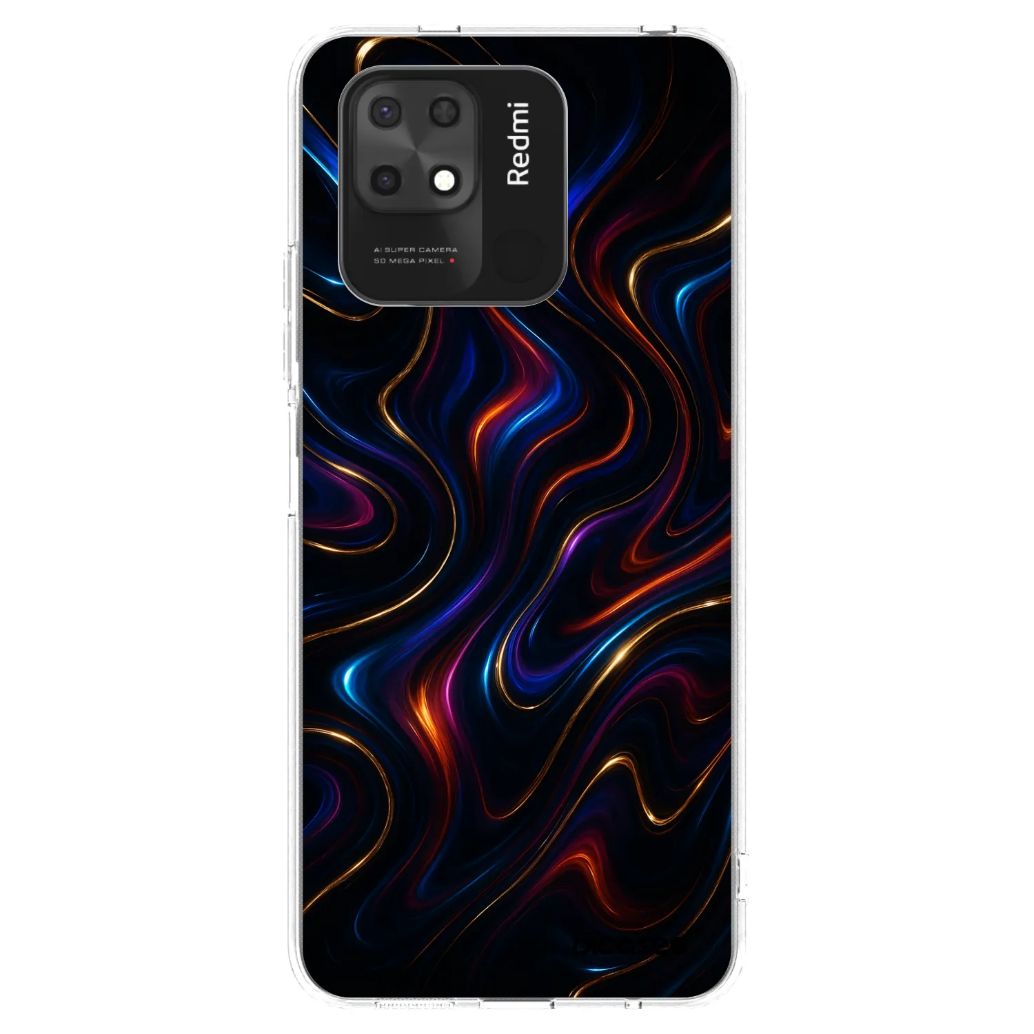 Picasee silikonový průhledný obal pro Xiaomi Redmi 10C - Noir