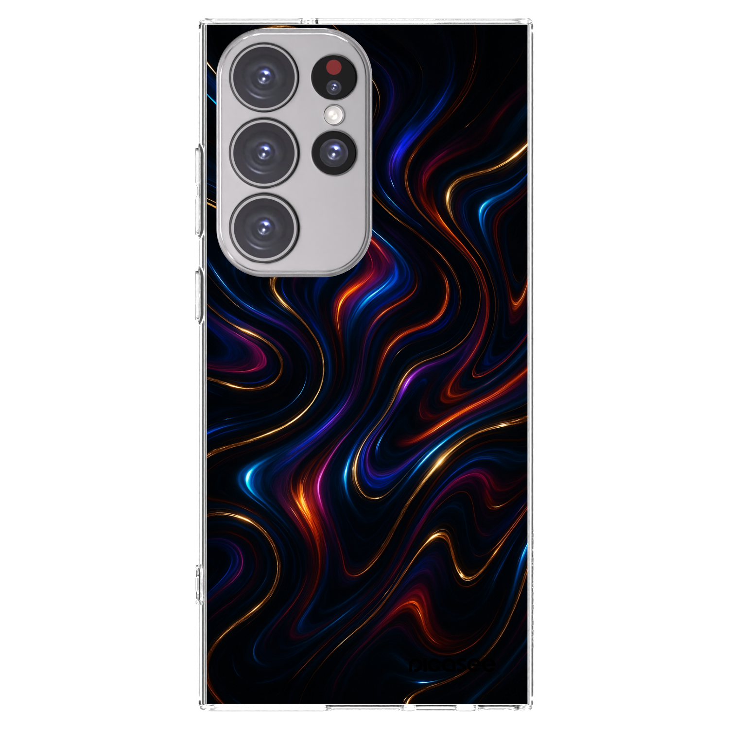 Picasee silikonový průhledný obal pro Samsung Galaxy S23 Ultra 5G - Noir