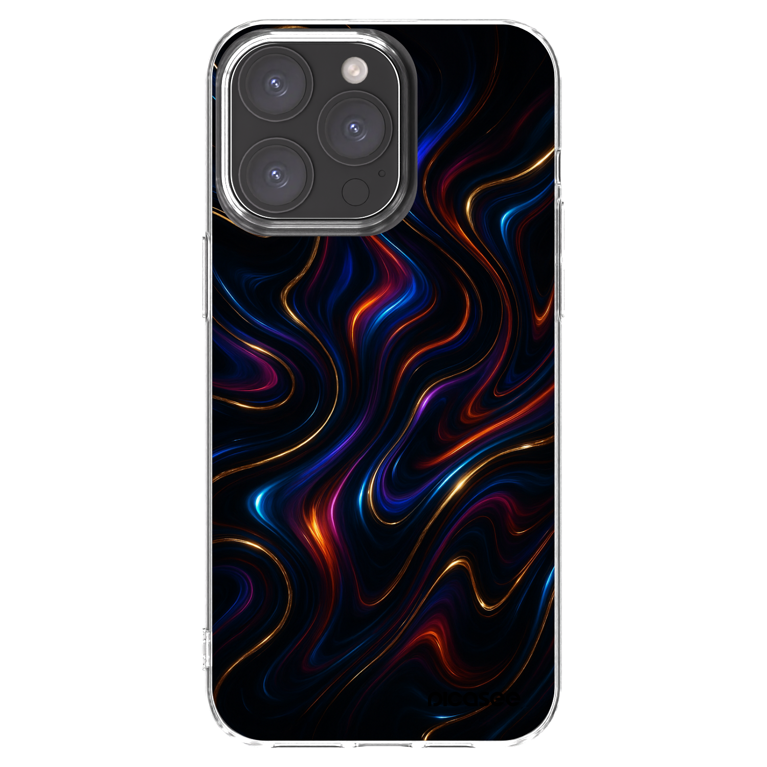 Picasee silikonový průhledný obal pro Apple iPhone 15 Pro Max - Noir