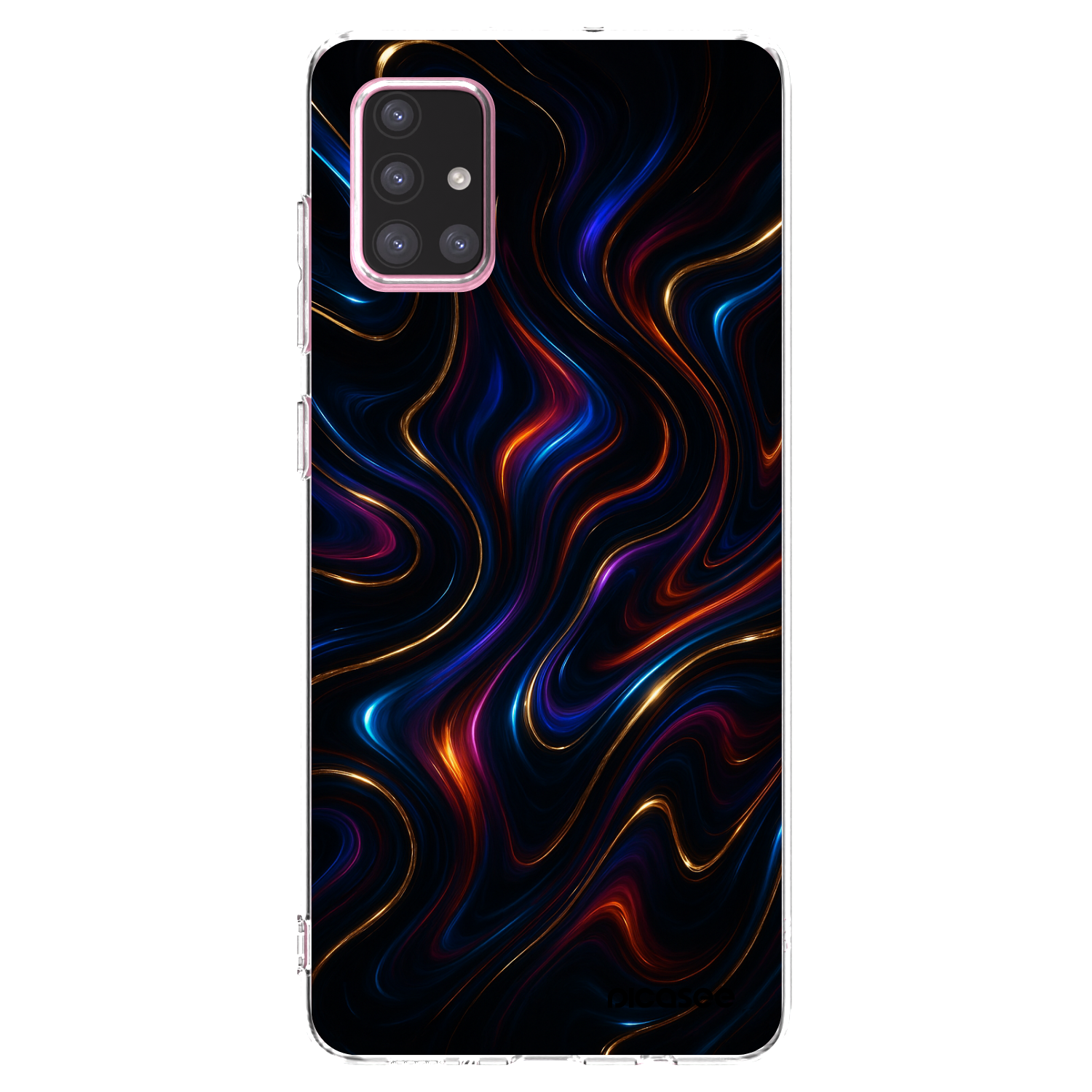 Picasee silikonový průhledný obal pro Samsung Galaxy A71 A715F - Noir