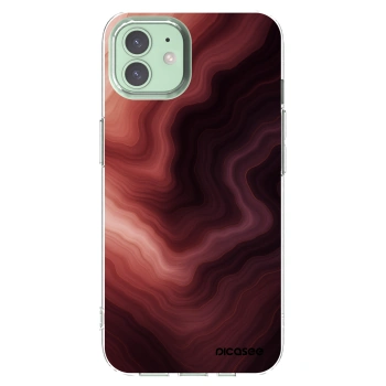 Picasee silikonový průhledný obal pro Apple iPhone 12 - Rouge