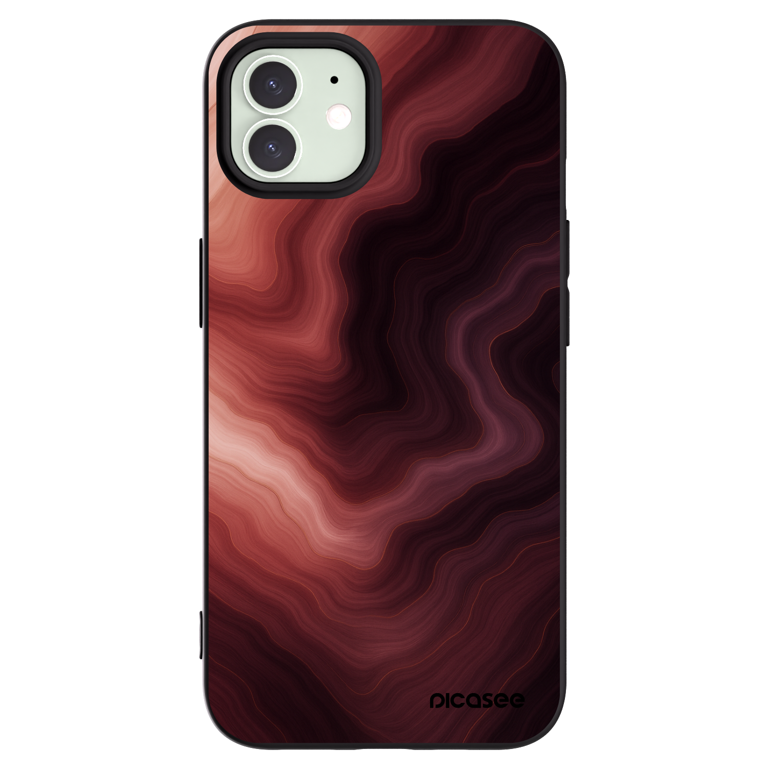 Picasee silikonový černý obal pro Apple iPhone 12 Pro - Rouge
