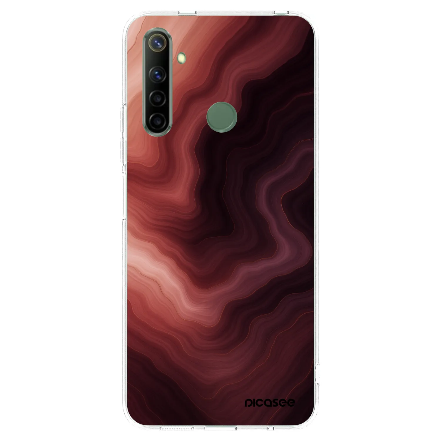 Picasee silikonový průhledný obal pro Realme 6i - Rouge