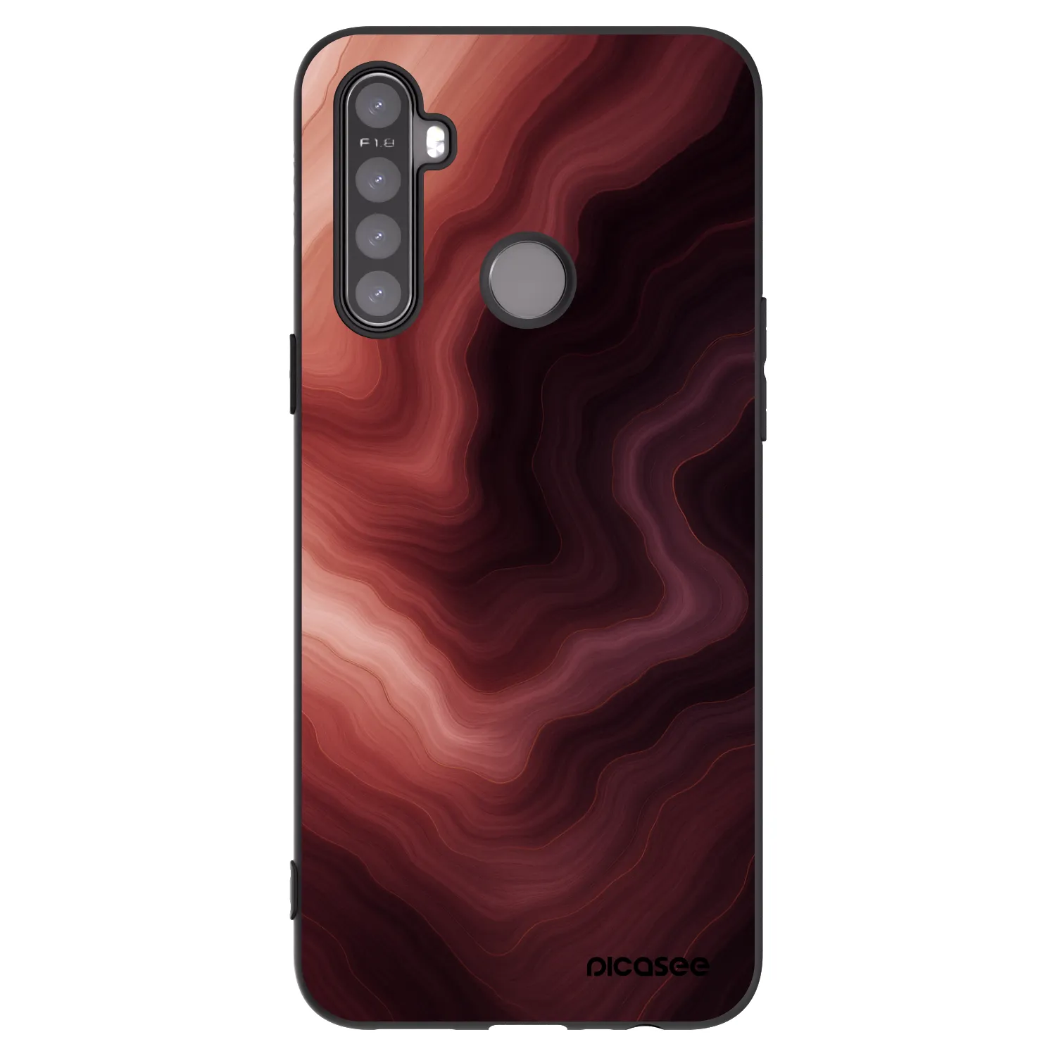 Picasee silikonový černý obal pro Realme 5 - Rouge