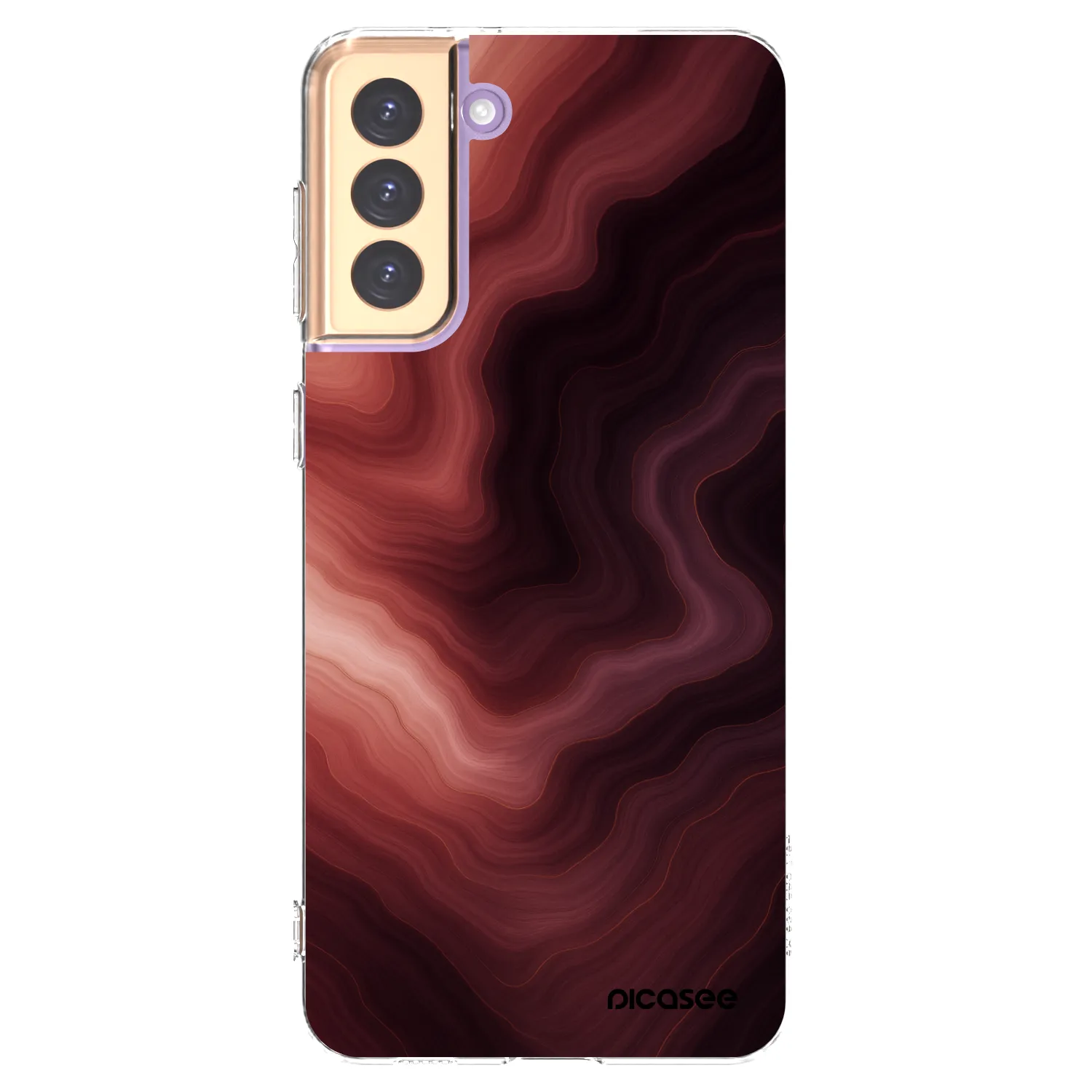 Picasee silikonový průhledný obal pro Samsung Galaxy S21+ 5G G996F - Rouge