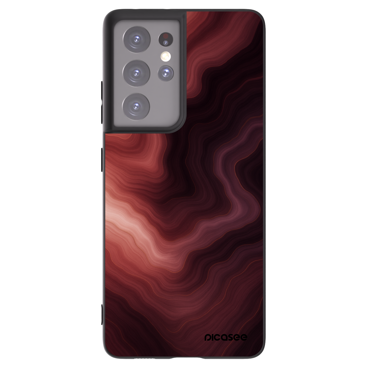 Picasee silikonový černý obal pro Samsung Galaxy S21 Ultra 5G G998B - Rouge