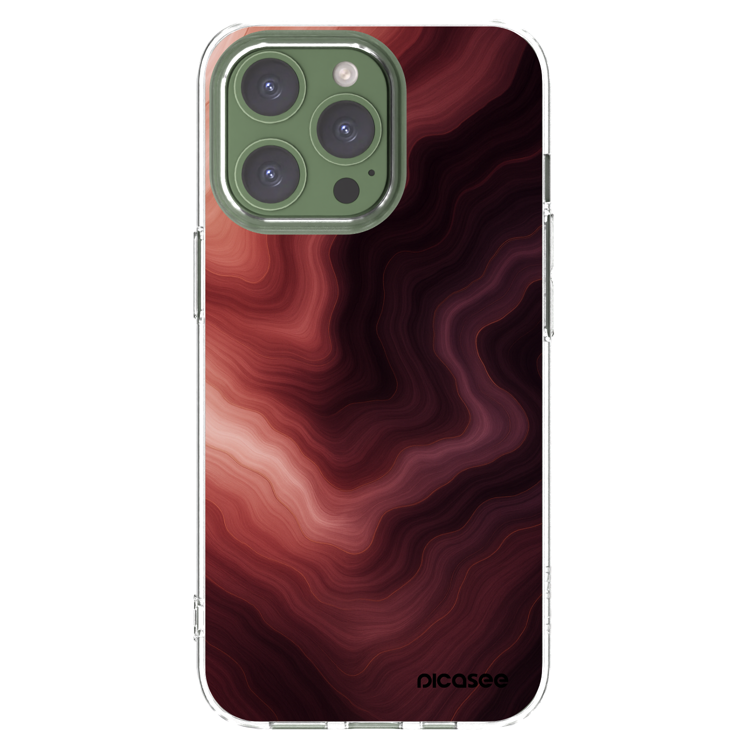 Picasee silikonový průhledný obal pro Apple iPhone 13 Pro - Rouge