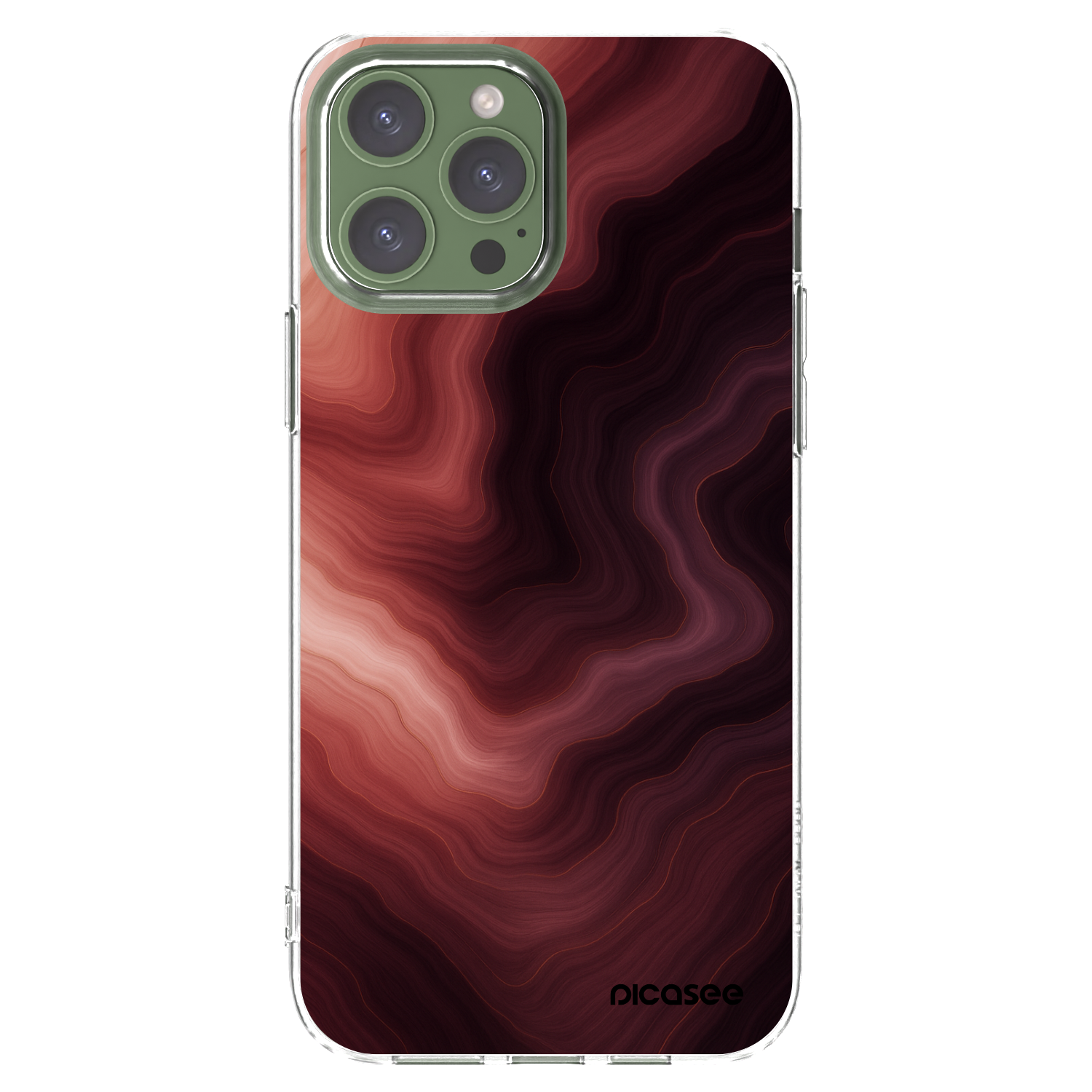 Picasee silikonový průhledný obal pro Apple iPhone 13 Pro Max - Rouge