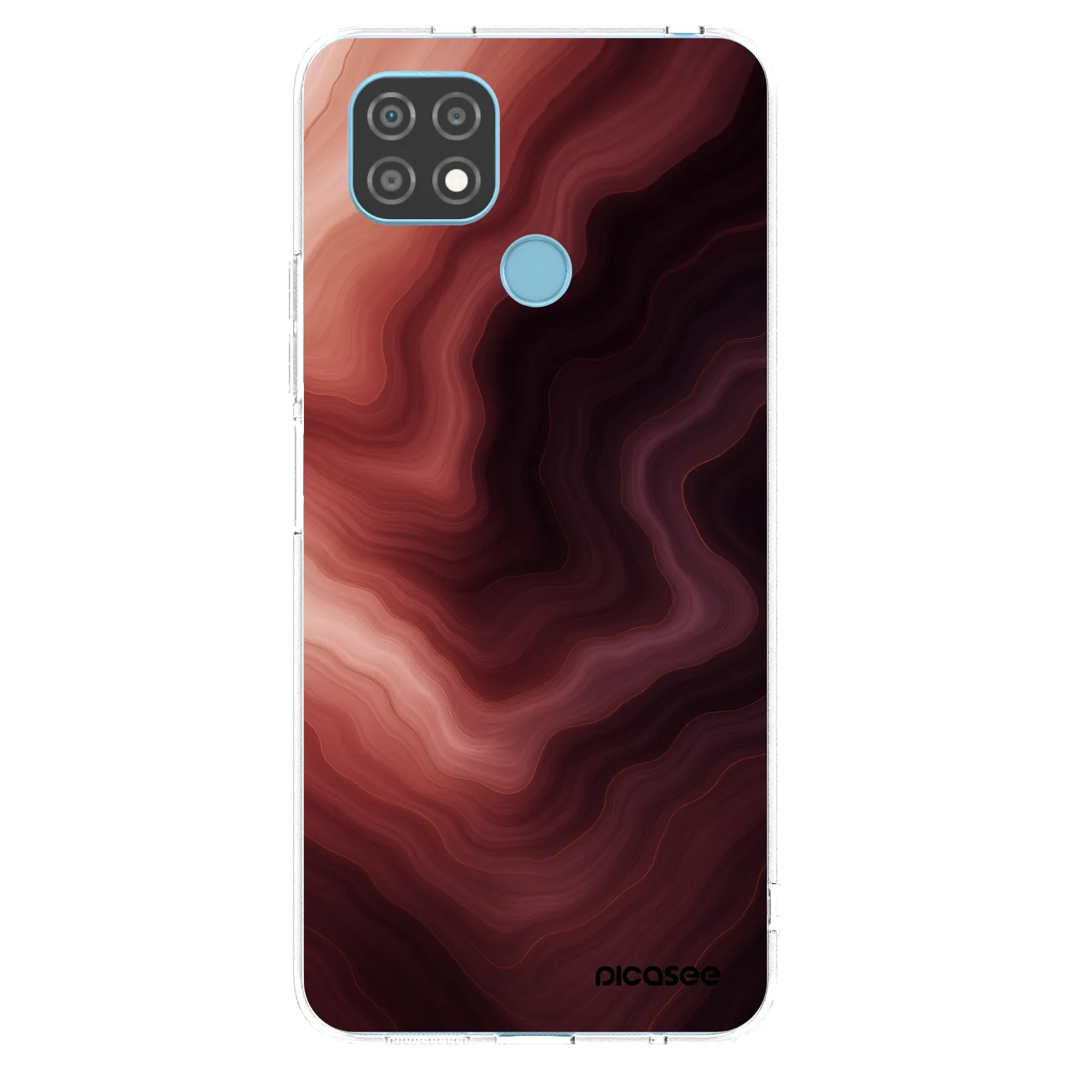 Picasee silikonový průhledný obal pro Realme C21 - Rouge