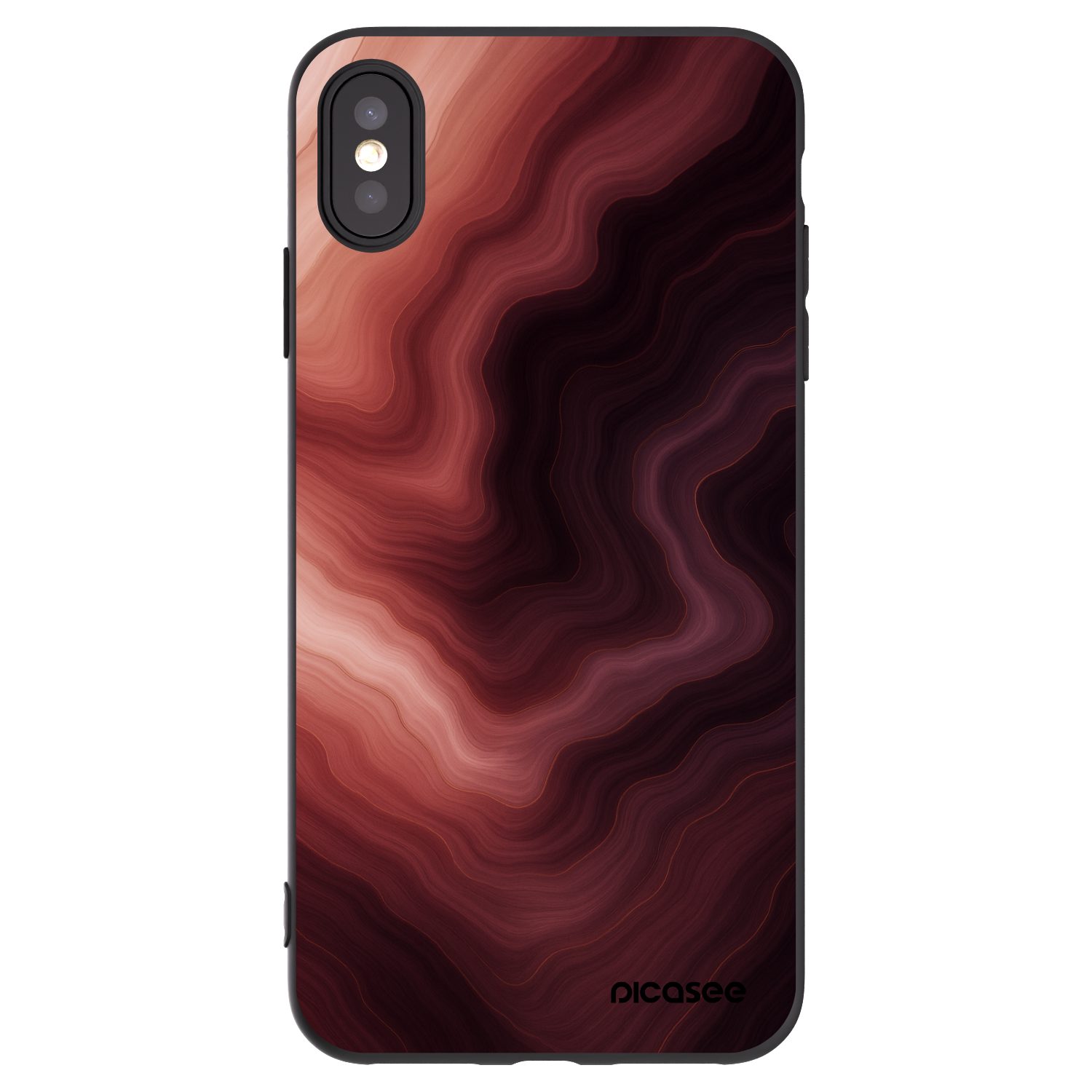 Picasee silikonový černý obal pro Apple iPhone XS Max - Rouge