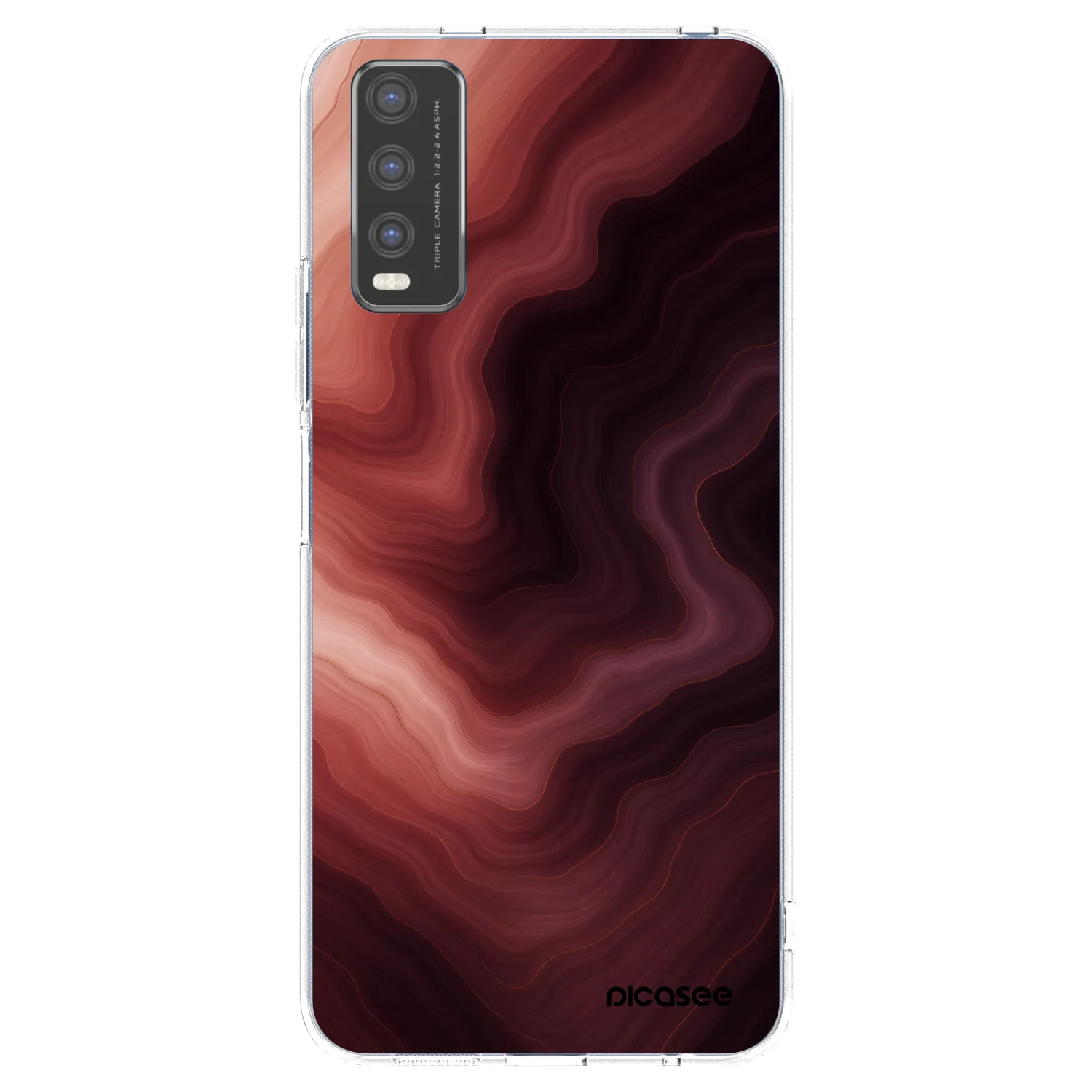 Picasee silikonový průhledný obal pro Vivo Y20s - Rouge