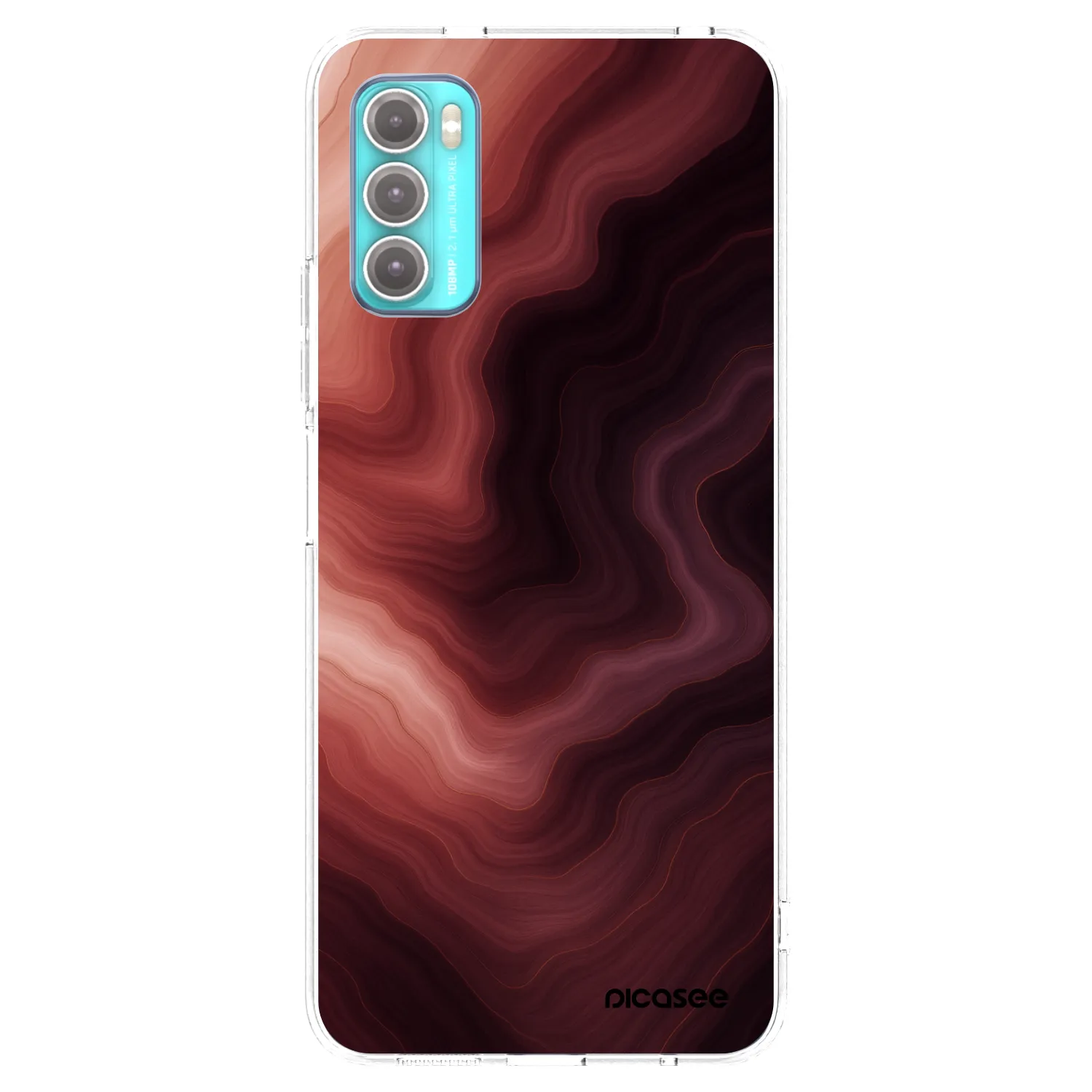 Picasee silikonový průhledný obal pro Motorola Moto G60 - Rouge