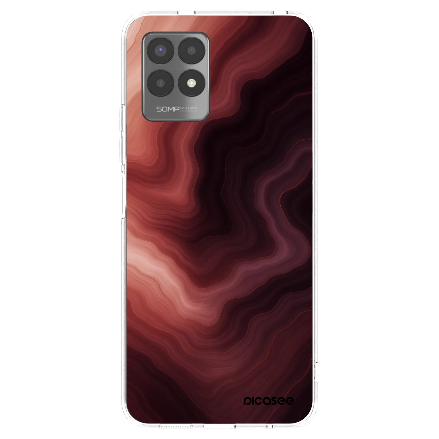 Picasee silikonový průhledný obal pro Realme 8i - Rouge