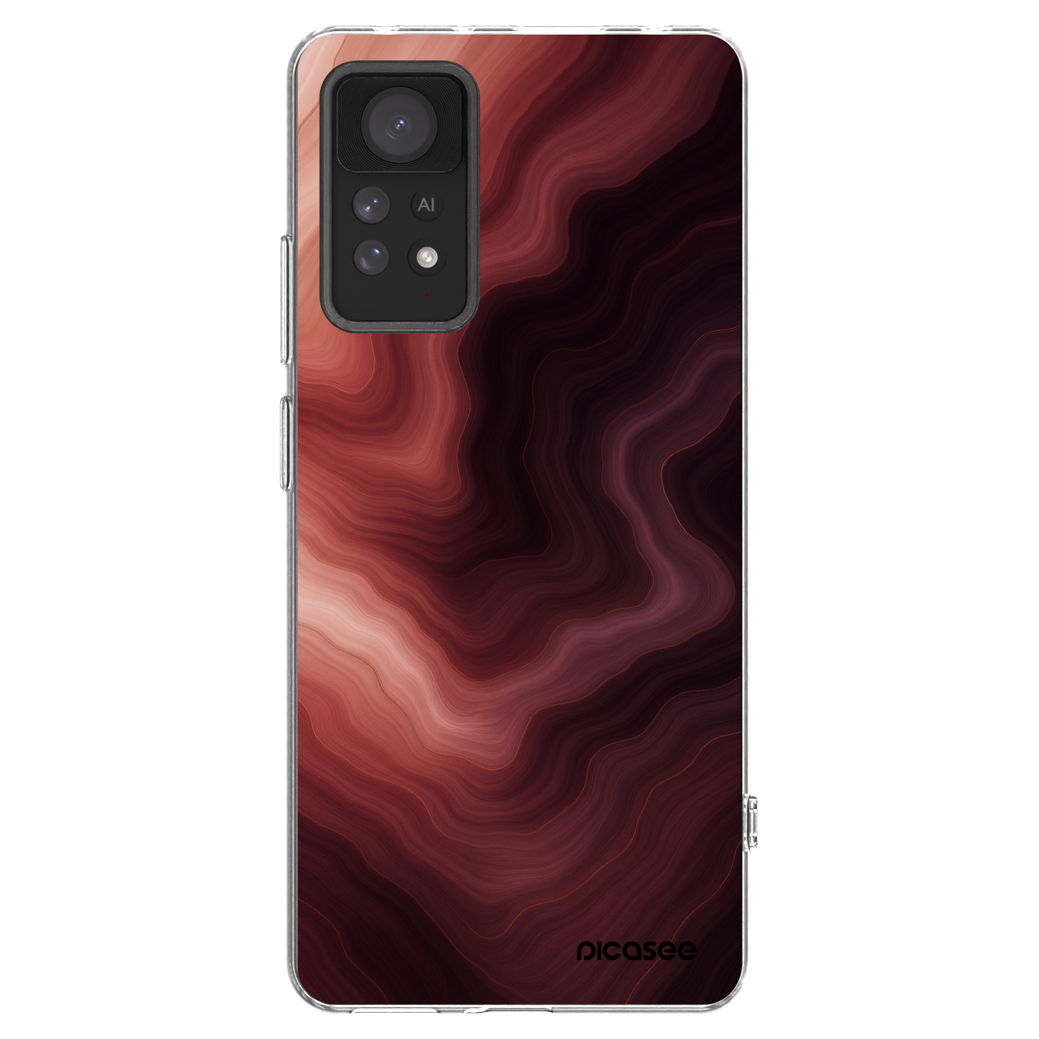 Picasee silikonový průhledný obal pro Xiaomi Redmi Note 11 Pro - Rouge
