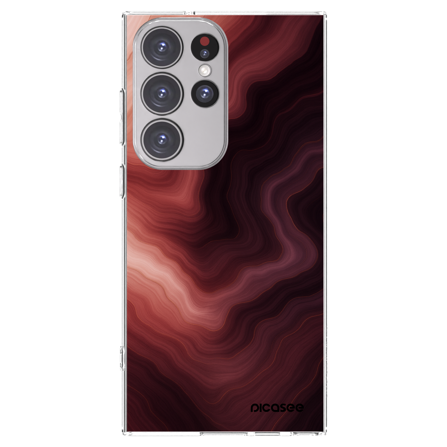Picasee silikonový průhledný obal pro Samsung Galaxy S23 Ultra 5G - Rouge