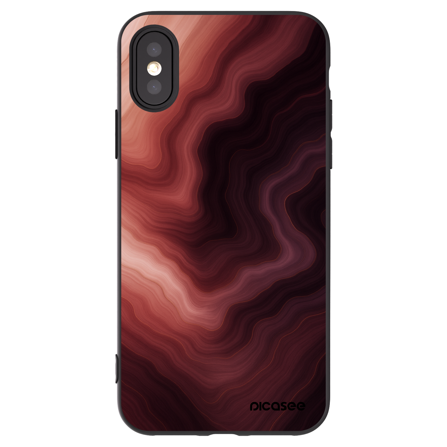 Picasee silikonový černý obal pro Apple iPhone X/XS - Rouge