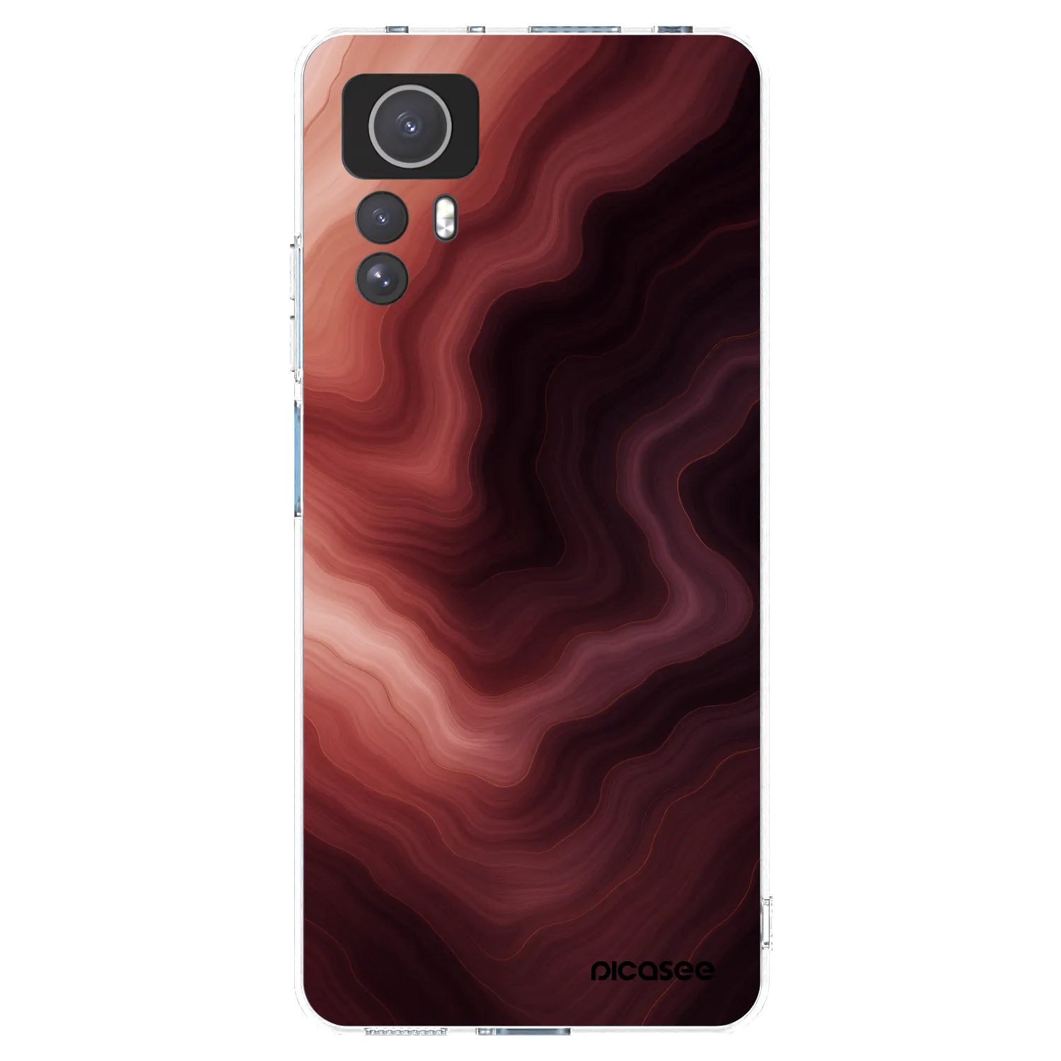 Picasee silikonový průhledný obal pro Xiaomi Redmi Note 12S - Rouge
