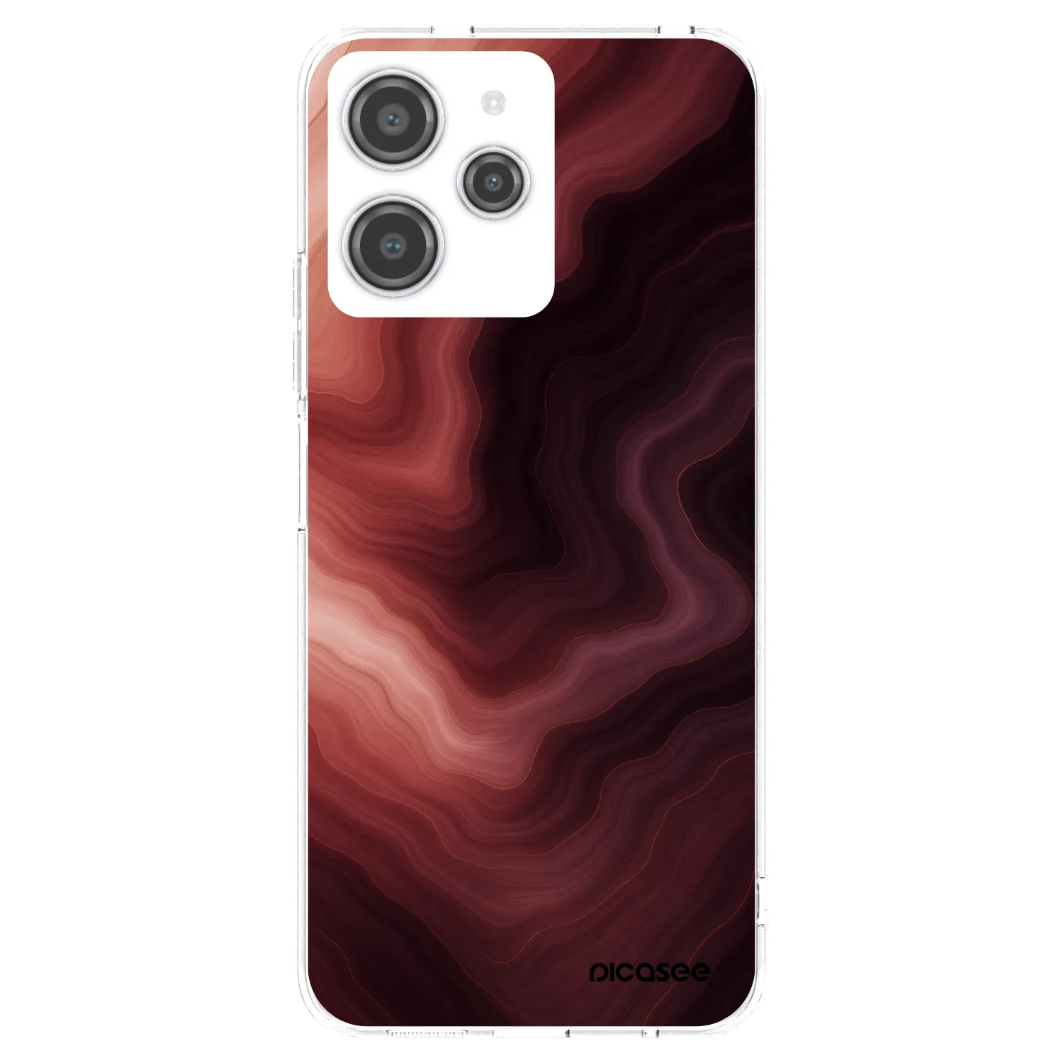 Picasee silikonový průhledný obal pro Xiaomi Redmi 12 4G - Rouge