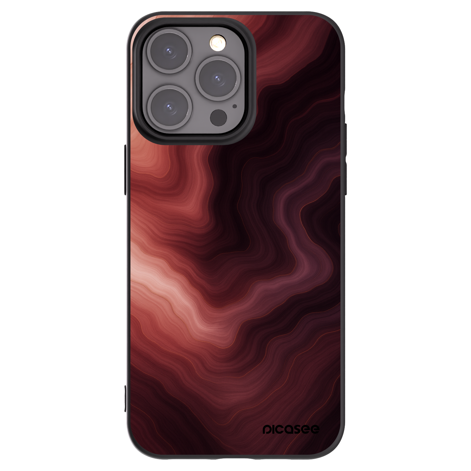 Picasee silikonový černý obal pro Apple iPhone 15 Pro Max - Rouge