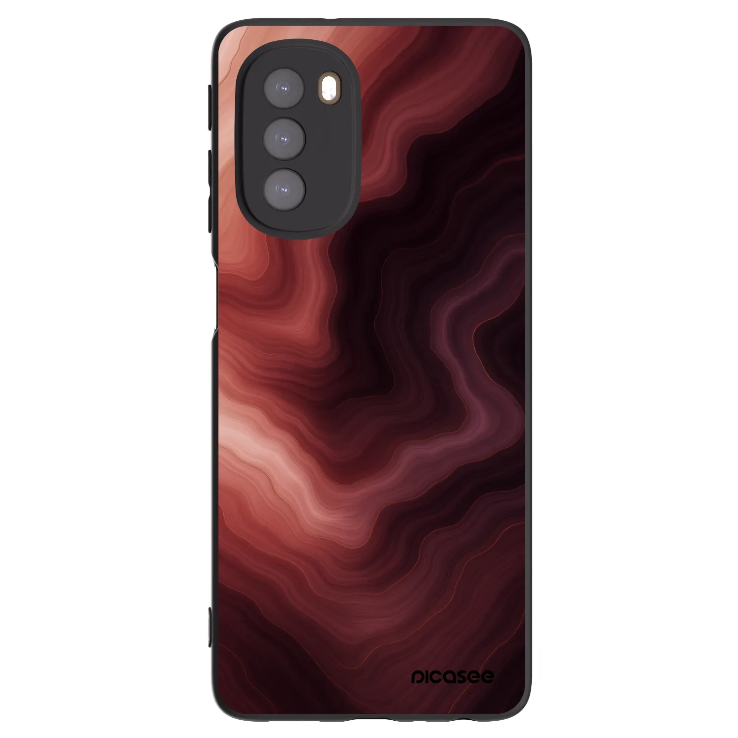 Picasee silikonový černý obal pro Motorola Moto G51 - Rouge