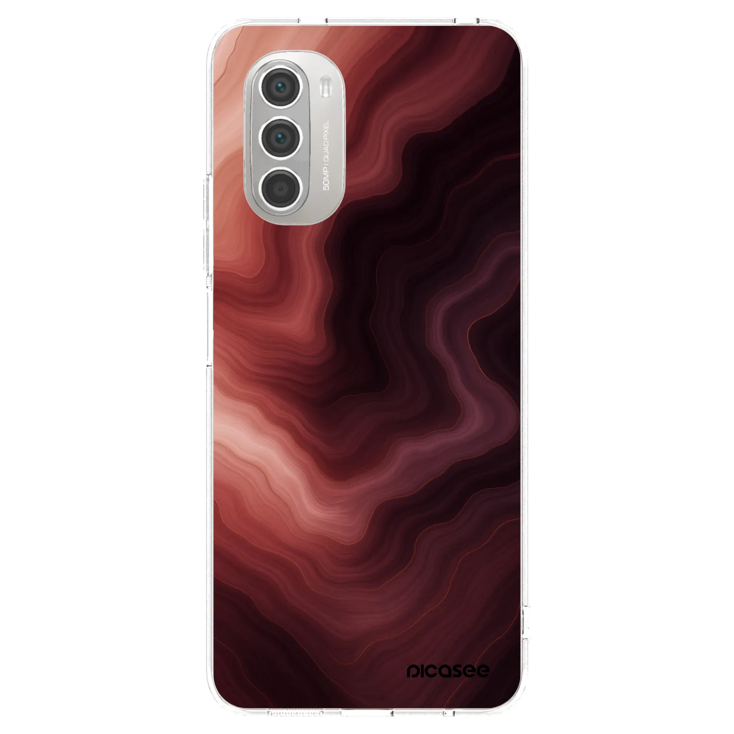 Picasee silikonový průhledný obal pro Motorola Moto G51 - Rouge