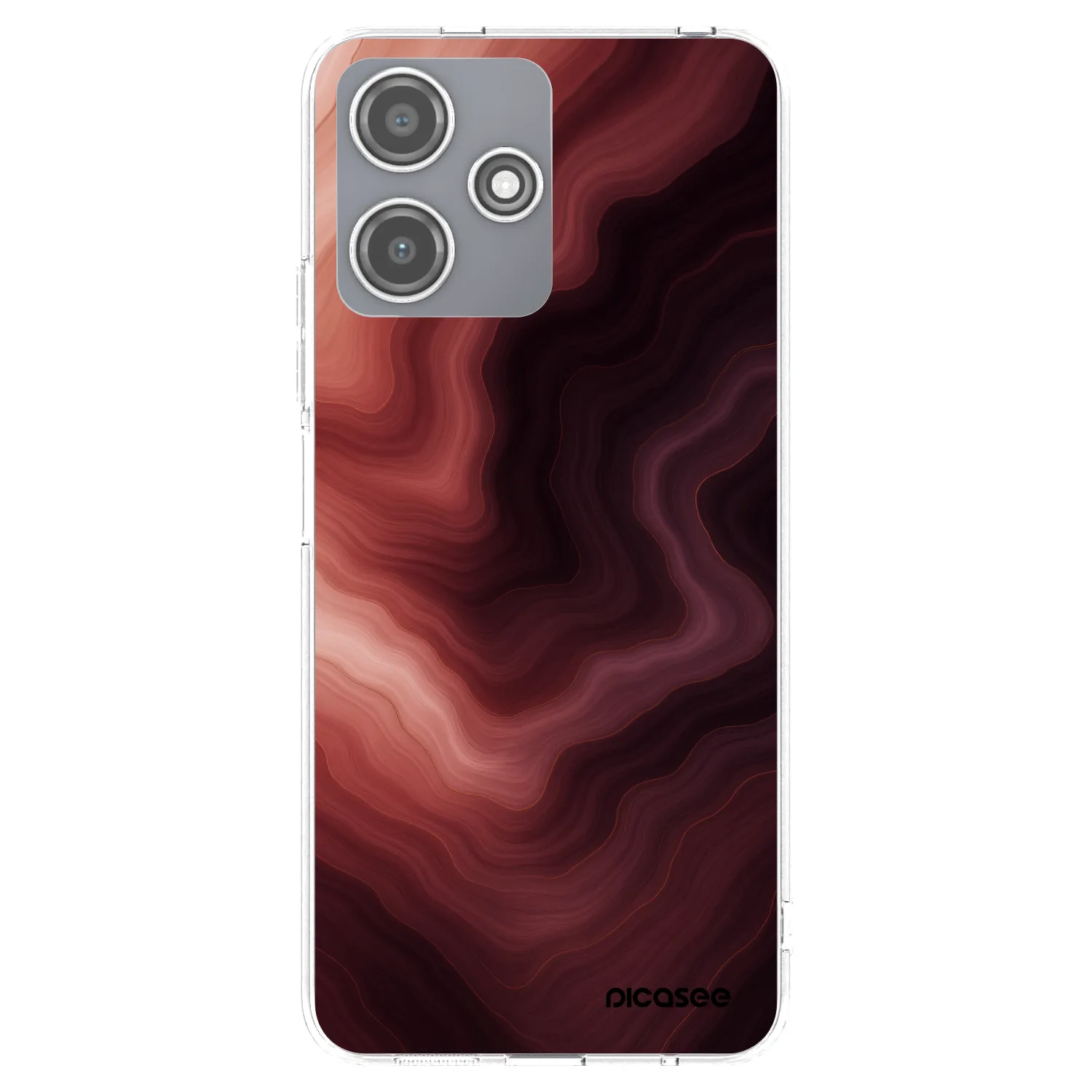 Picasee silikonový průhledný obal pro Xiaomi Redmi 12 5G - Rouge