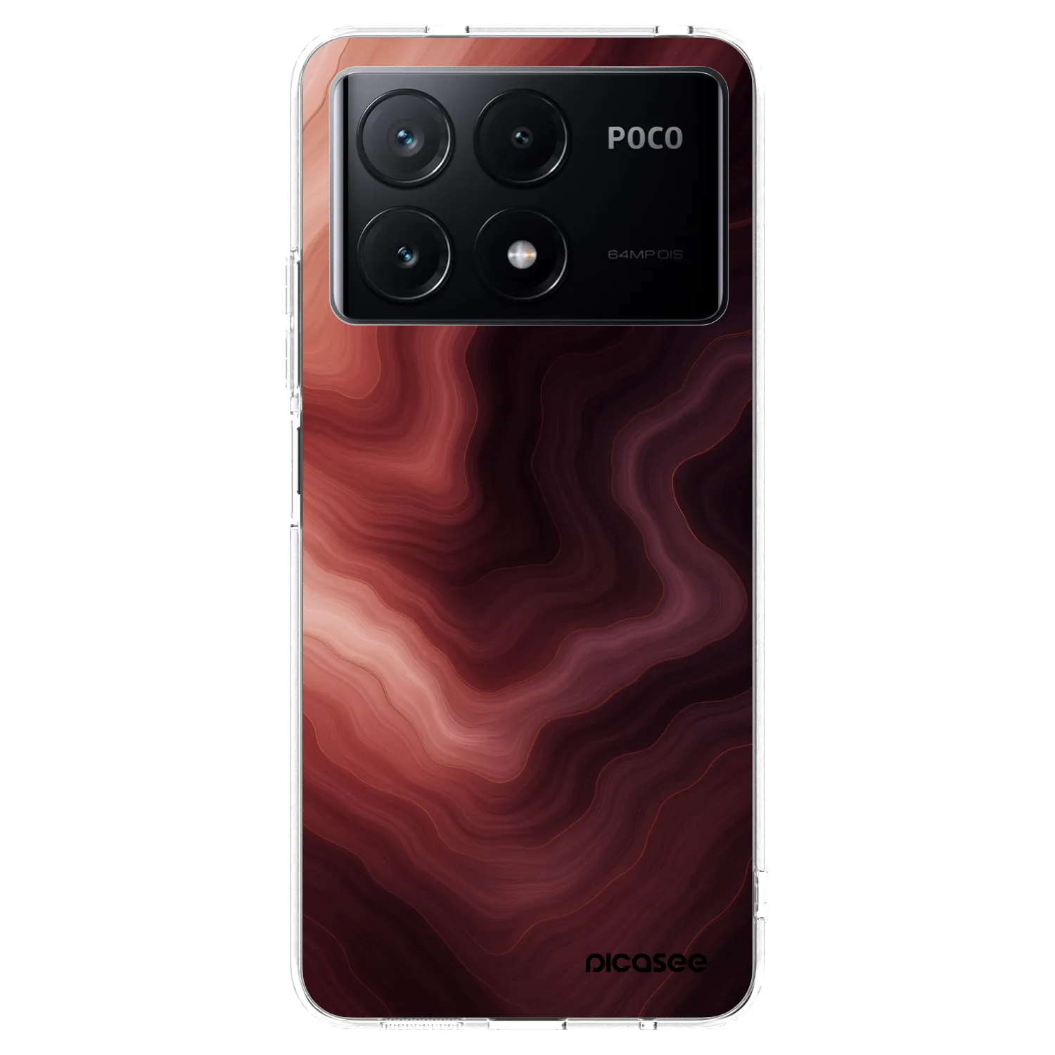 Picasee silikonový průhledný obal pro Xiaomi Poco X6 Pro - Rouge
