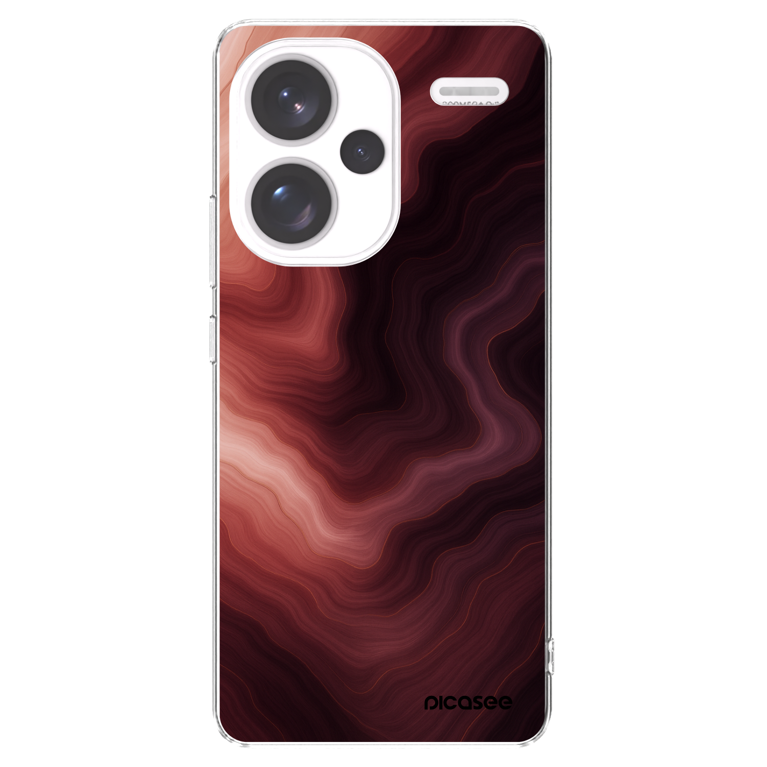 Picasee silikonový průhledný obal pro Xiaomi Redmi Note 13 Pro+ 5G - Rouge
