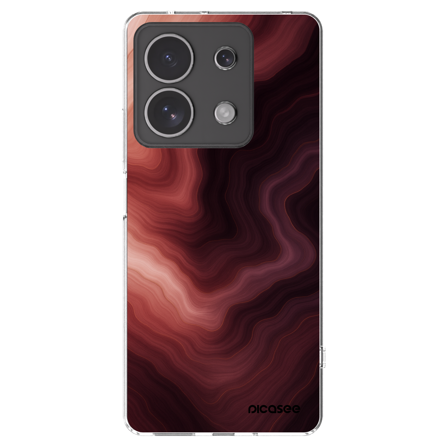 Picasee silikonový průhledný obal pro Xiaomi Redmi Note 13 4G - Rouge