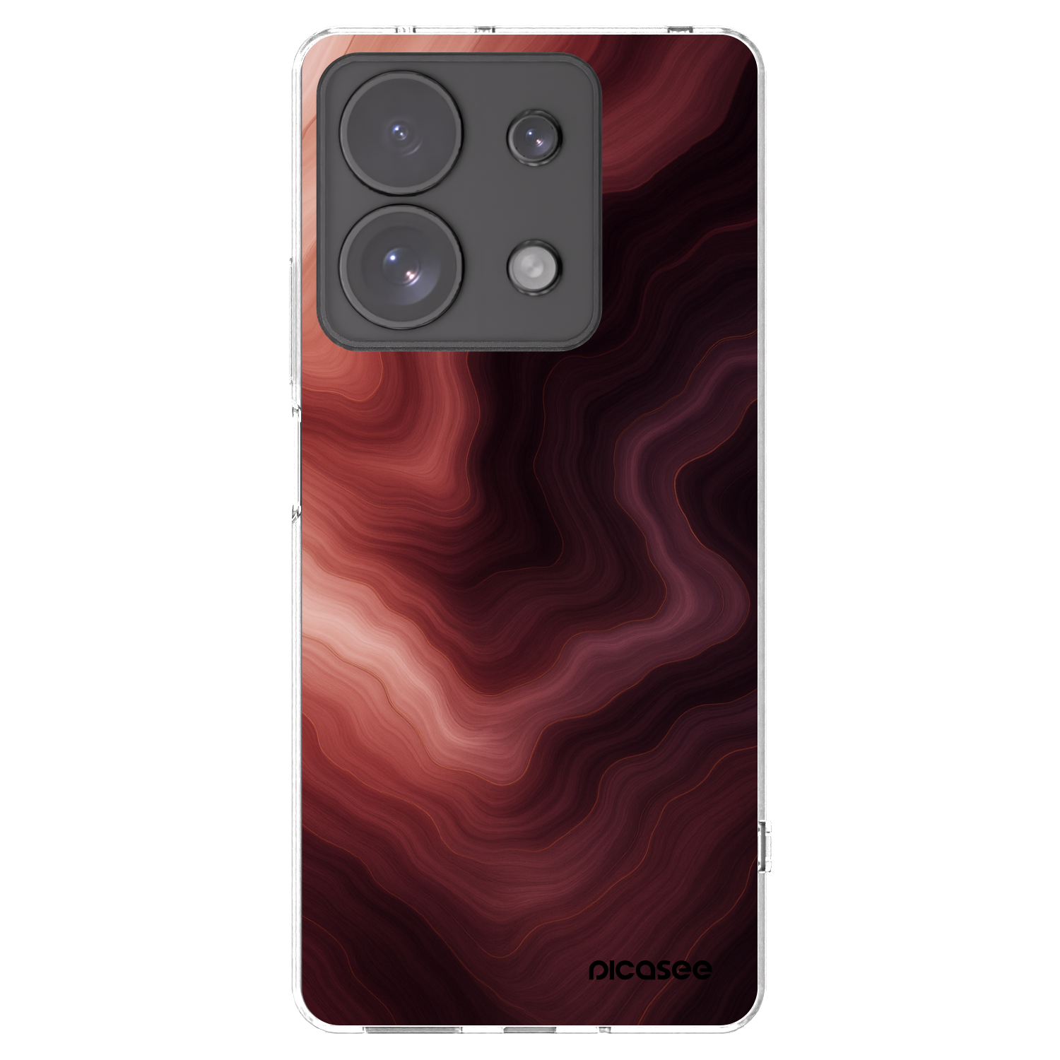 Picasee silikonový průhledný obal pro Xiaomi Redmi Note 13 Pro 4G - Rouge
