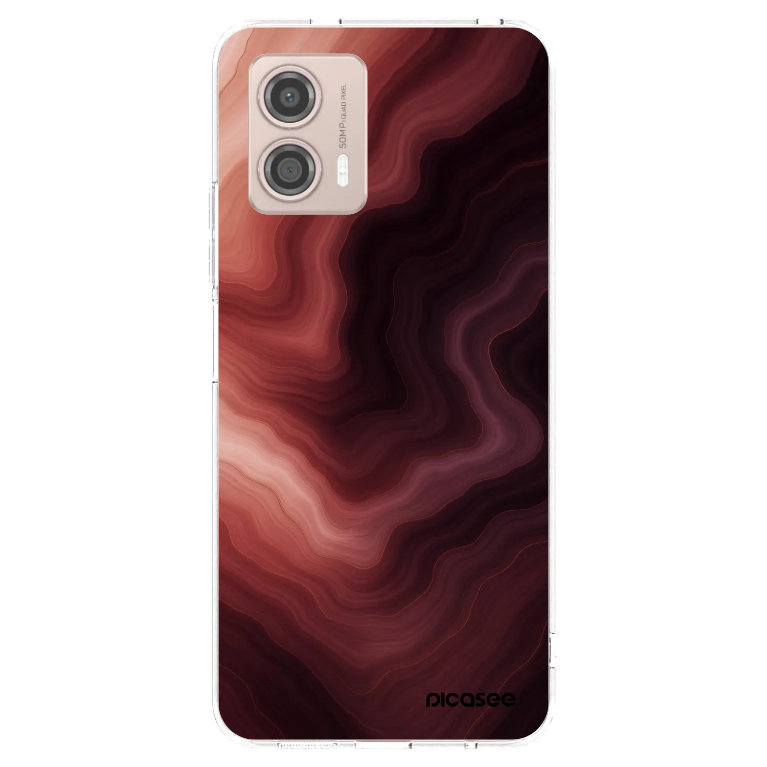 Picasee silikonový průhledný obal pro Motorola Moto G53 5G - Rouge
