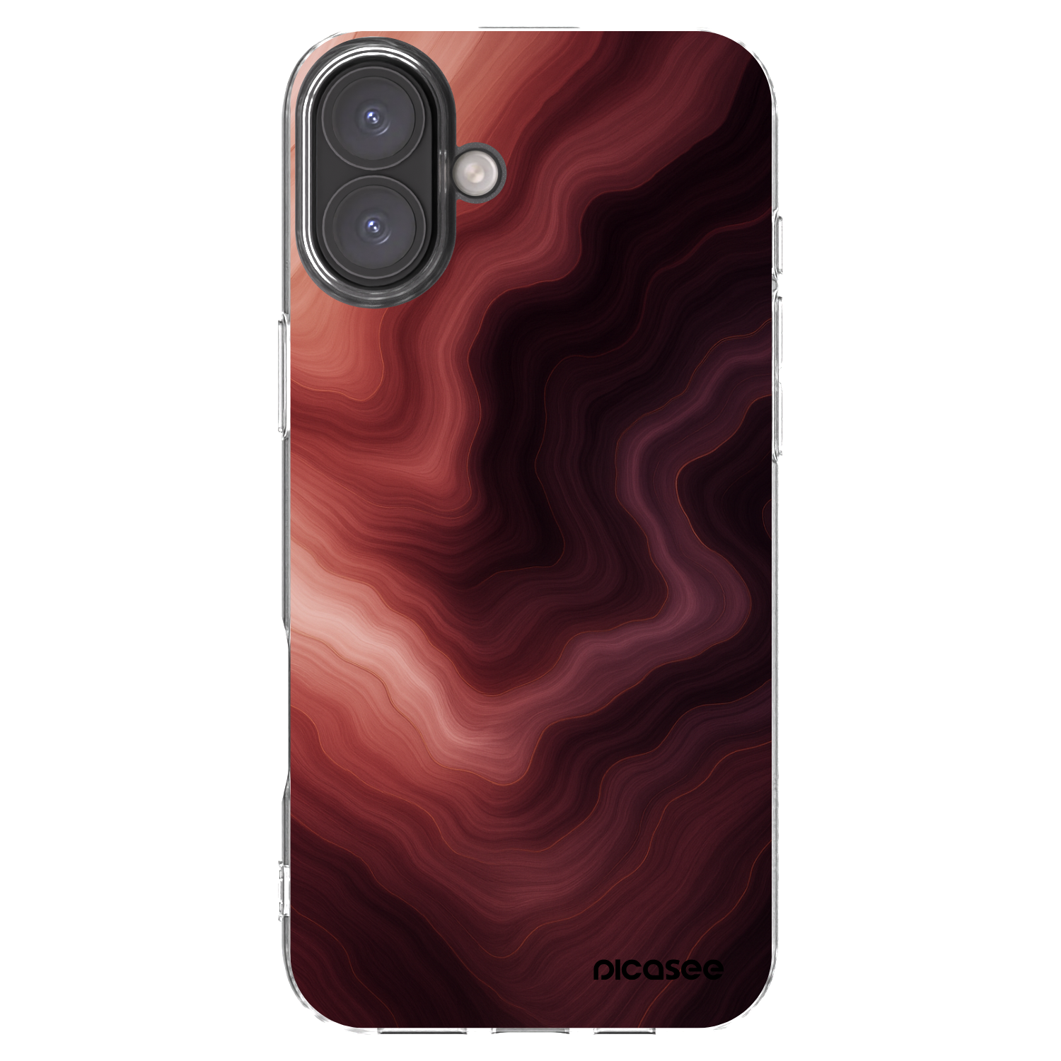 Picasee silikonový průhledný obal pro Apple iPhone 16 Plus - Rouge