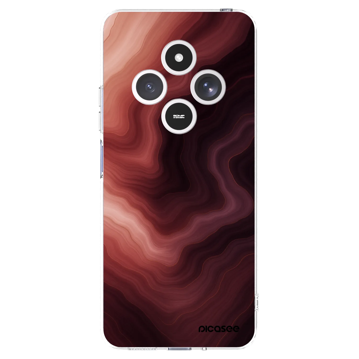 Picasee silikonový průhledný obal pro Xiaomi Redmi 14C - Rouge
