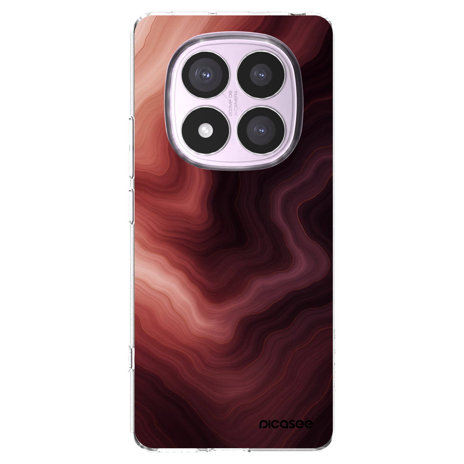 Picasee silikonový průhledný obal pro Xiaomi Redmi Note 14 Pro 4G - Rouge