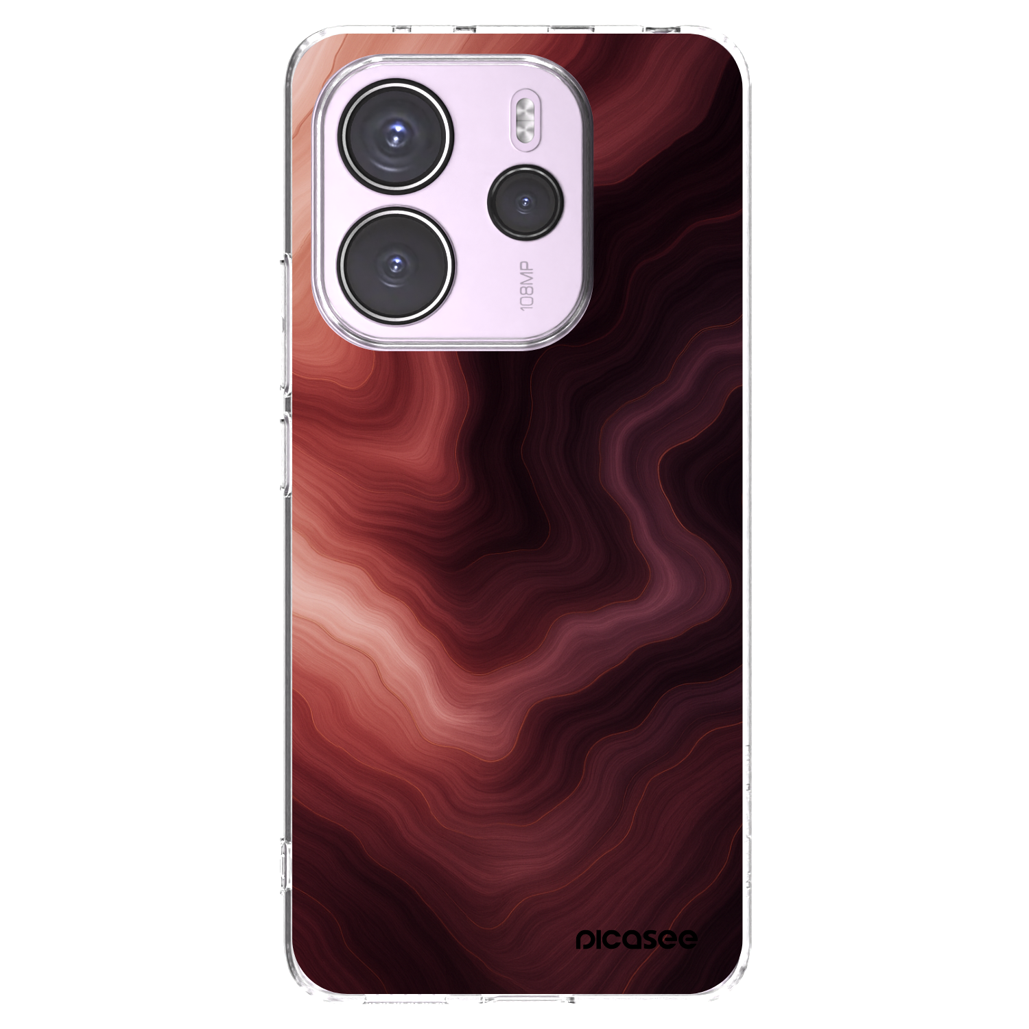 Picasee silikonový průhledný obal pro Xiaomi Redmi Note 14 4G - Rouge
