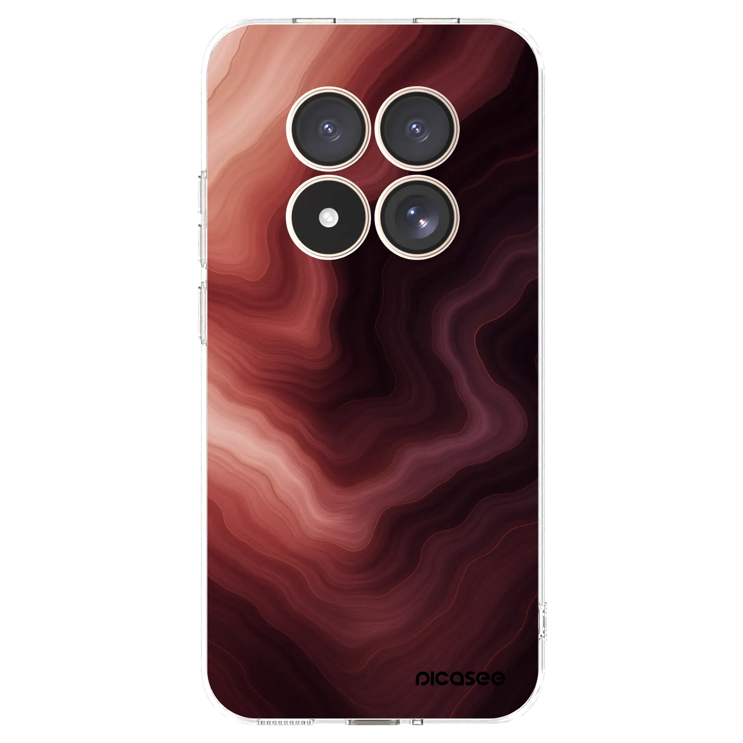 Picasee silikonový průhledný obal pro Xiaomi Redmi Note 15 Pro 4G - Rouge
