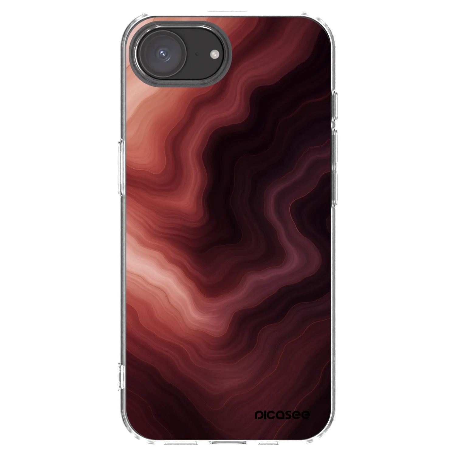 Picasee silikonový průhledný obal pro Apple iPhone 17e - Rouge