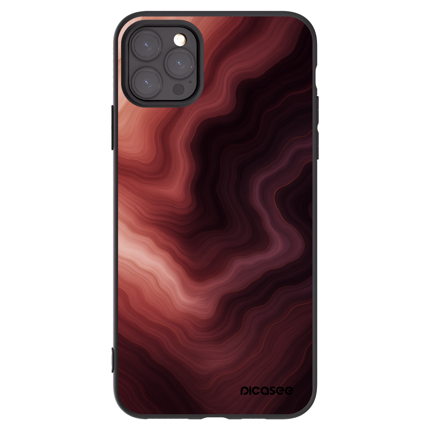 Picasee silikonový černý obal pro Apple iPhone 11 Pro Max - Rouge