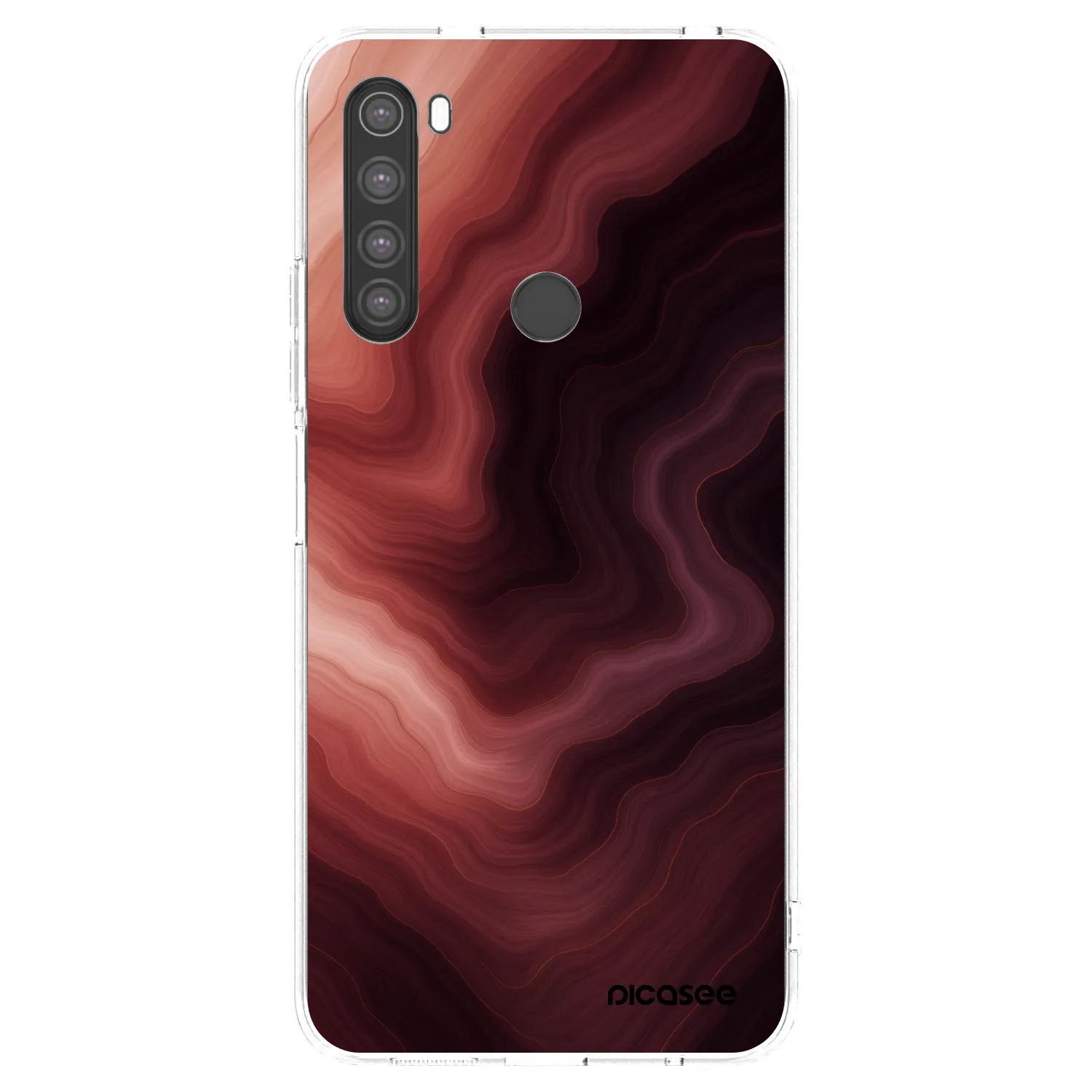 Picasee silikonový průhledný obal pro Xiaomi Redmi Note 8 - Rouge