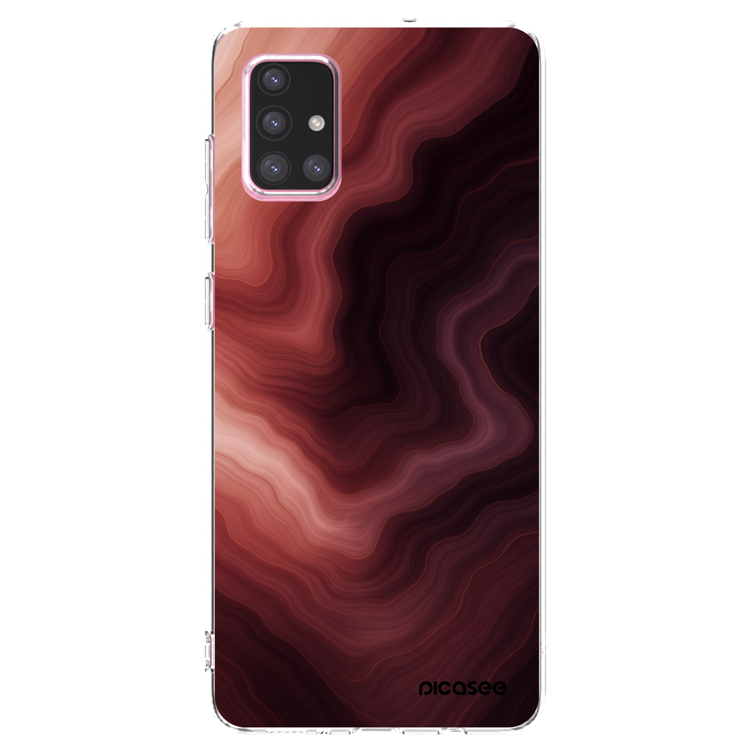 Picasee silikonový průhledný obal pro Samsung Galaxy A71 A715F - Rouge