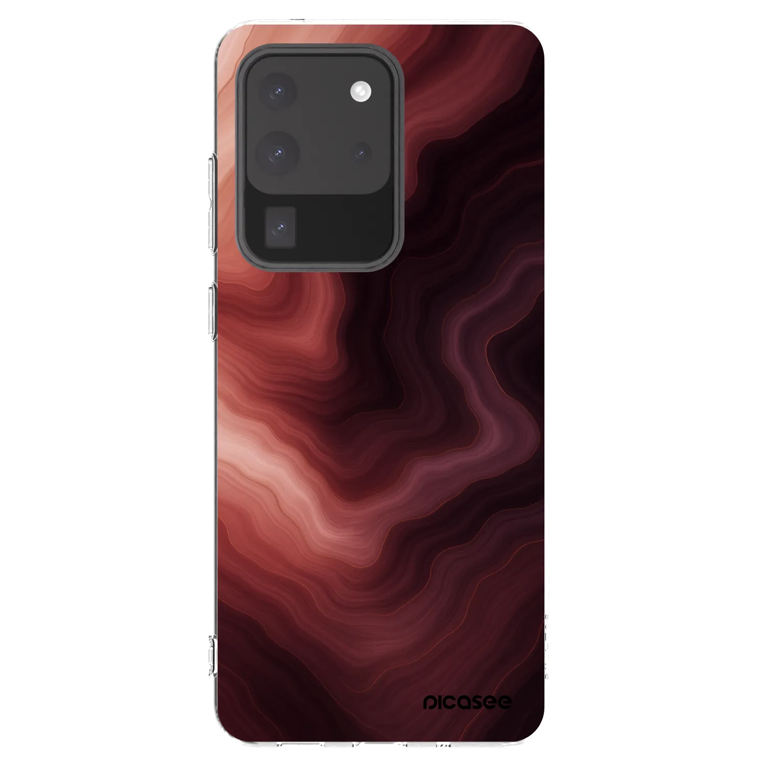 Picasee silikonový průhledný obal pro Samsung Galaxy S20 Ultra 5G G988F - Rouge