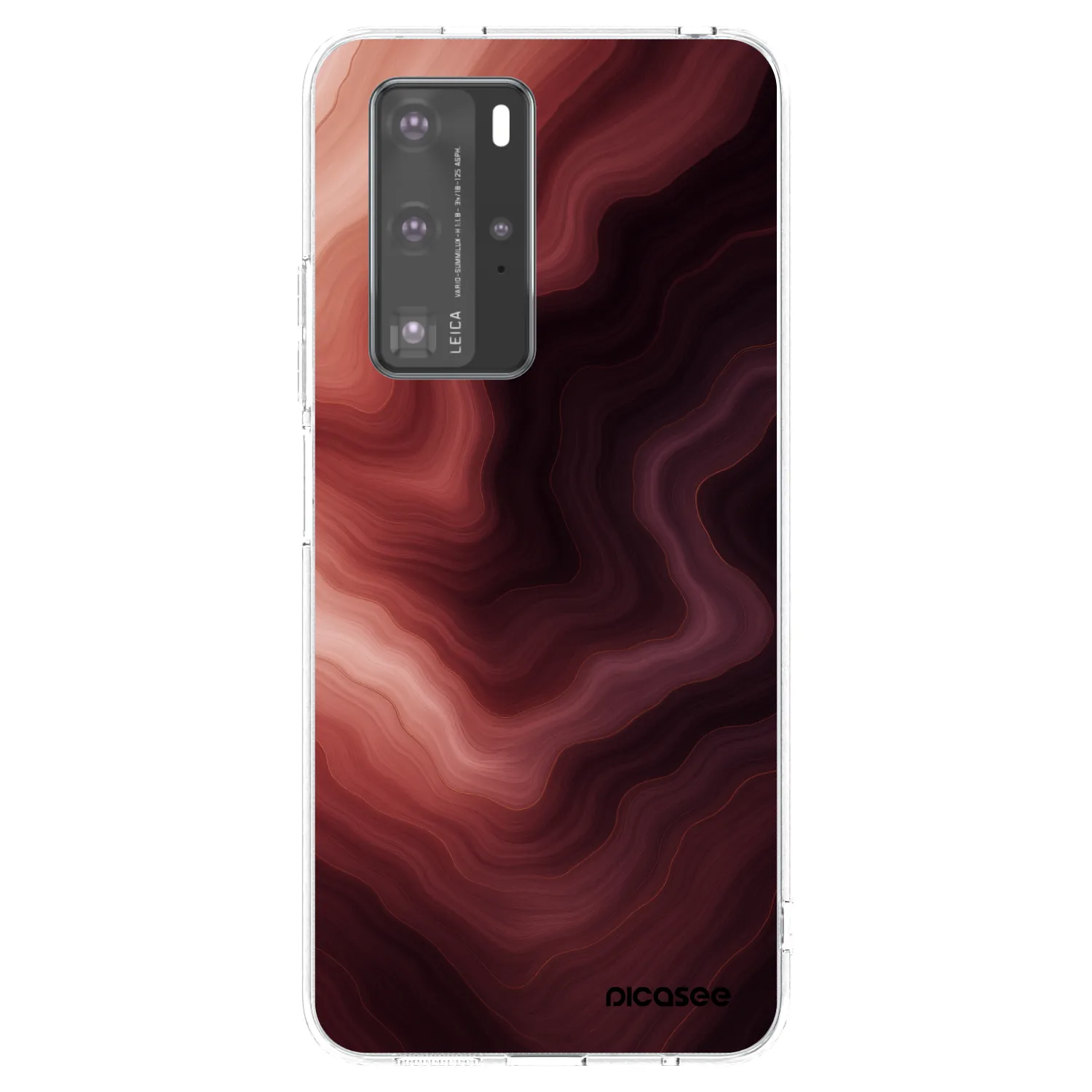 Picasee silikonový průhledný obal pro Huawei P40 Pro - Rouge