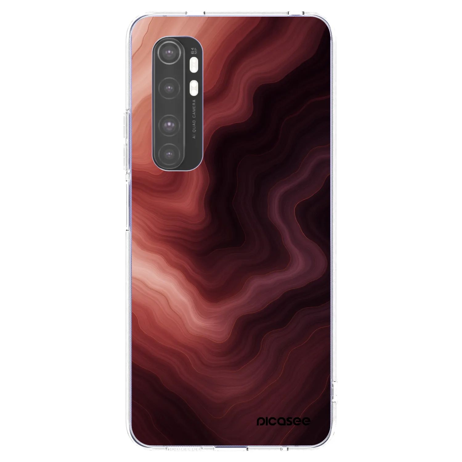 Picasee silikonový průhledný obal pro Xiaomi Mi Note 10 Lite - Rouge