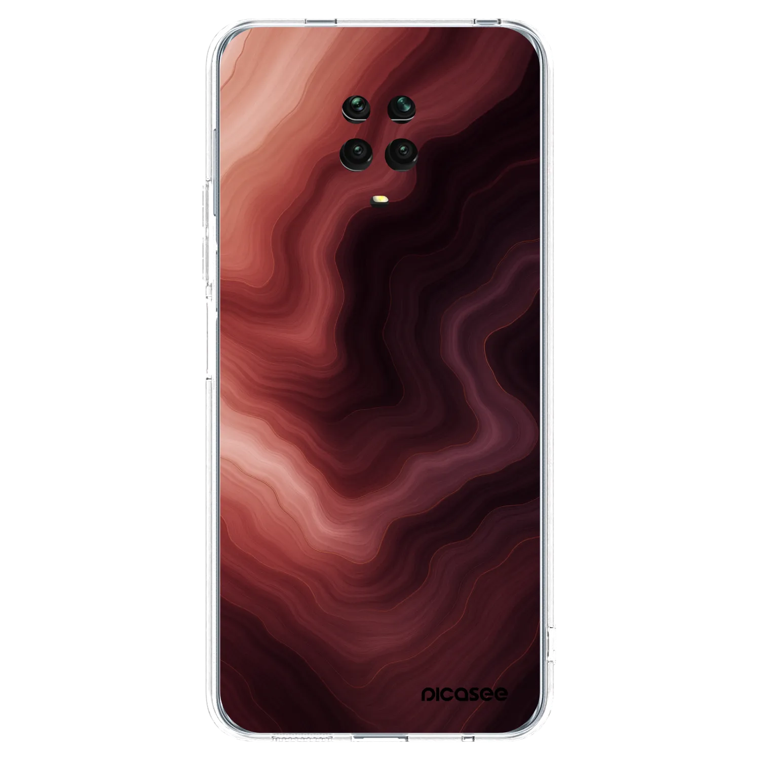 Picasee silikonový průhledný obal pro Xiaomi Redmi Note 9S - Rouge