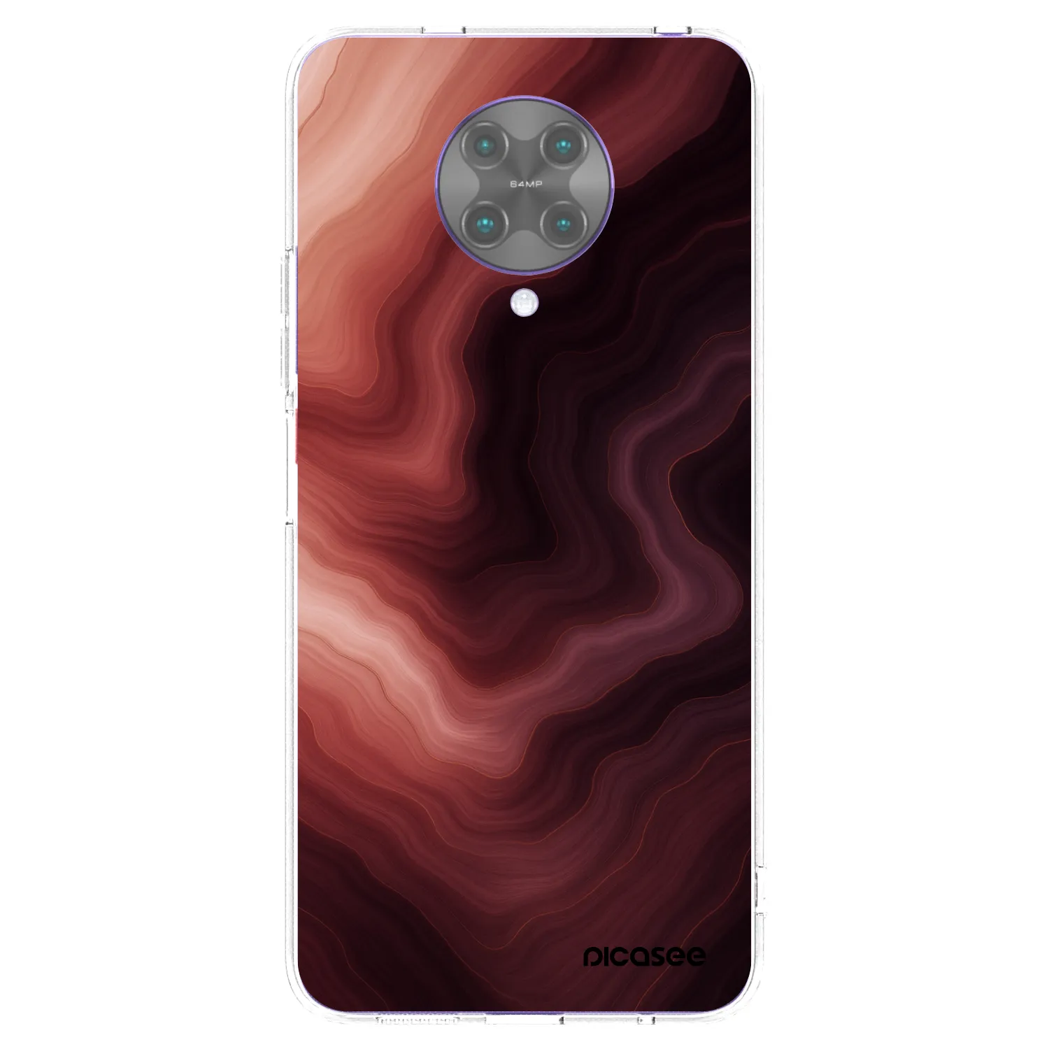 Picasee silikonový průhledný obal pro Xiaomi Poco F2 Pro - Rouge