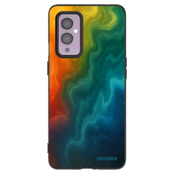 Picasee silikonový černý obal pro OnePlus 9 - Solar