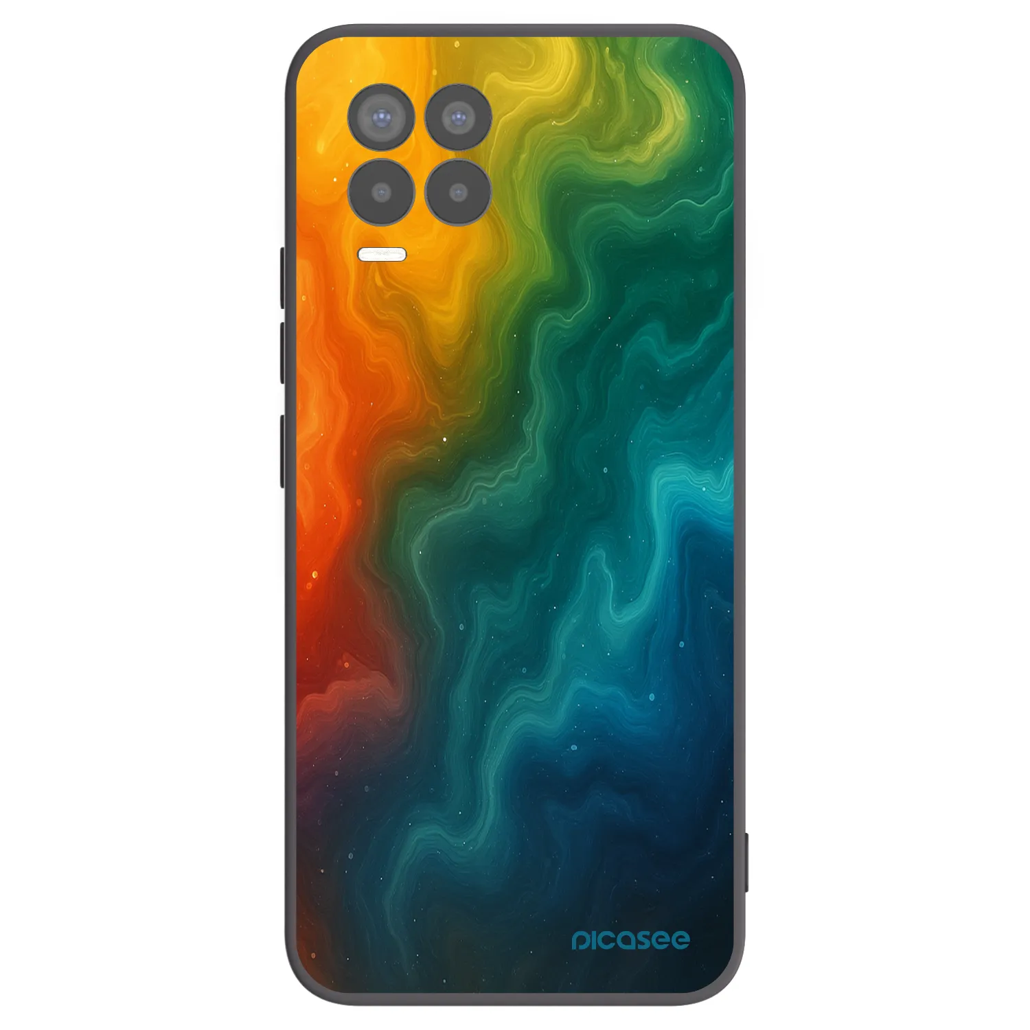 Picasee silikonový černý obal pro Realme 8 4G - Solar