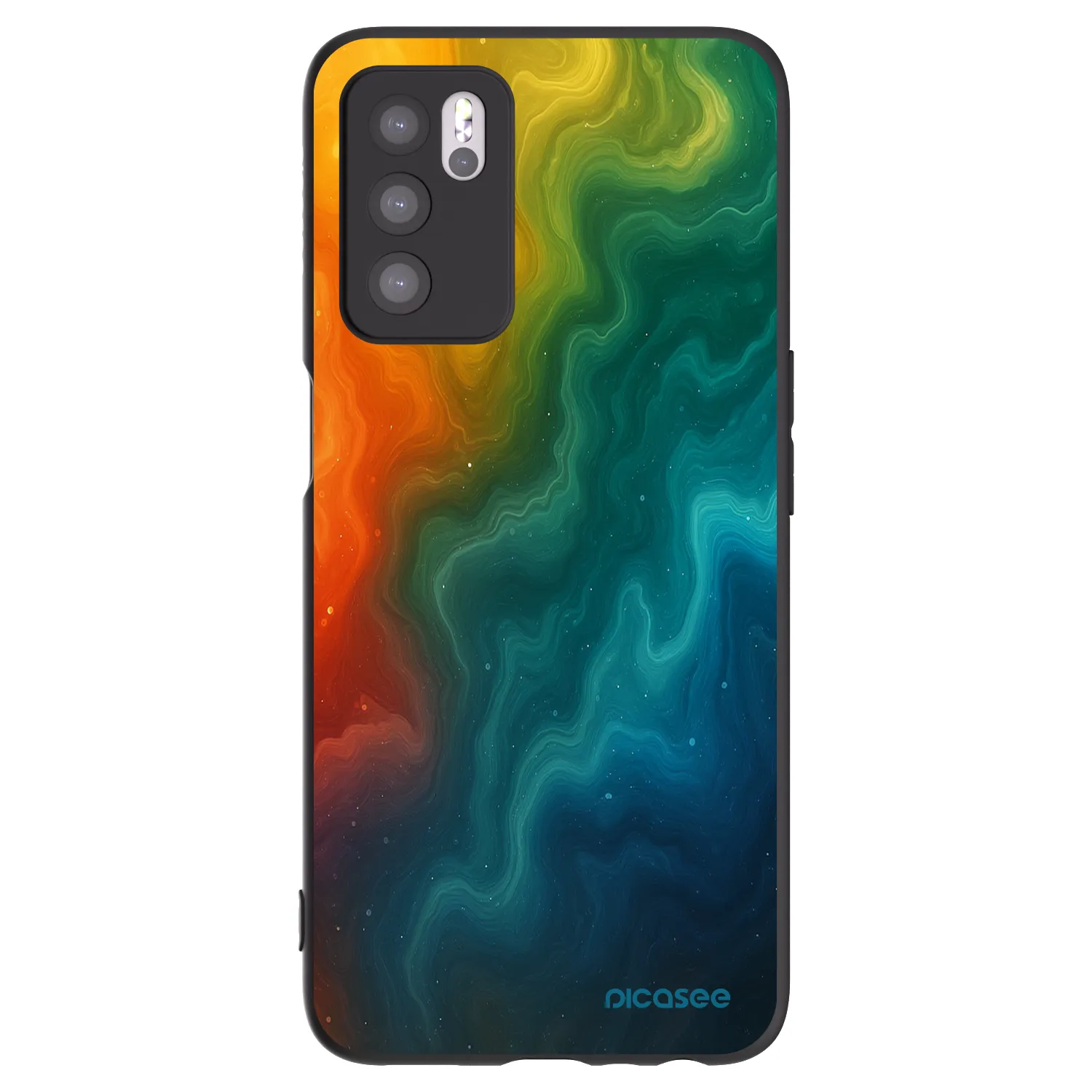 Picasee silikonový černý obal pro OPPO A16s - Solar